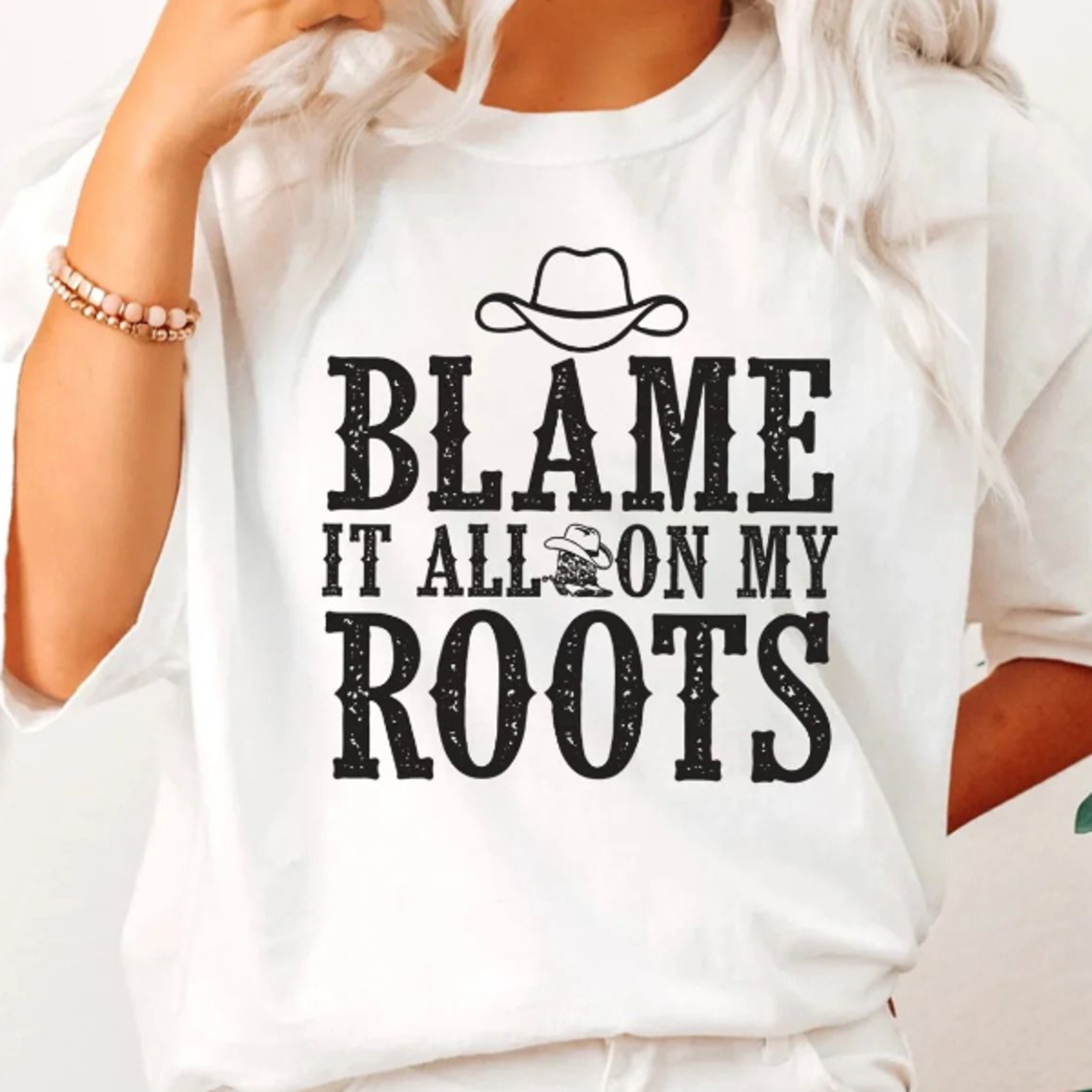 blame it all on my roots tee country music t-shirt western cowgirl graphic shirt cute rodeo concert tee