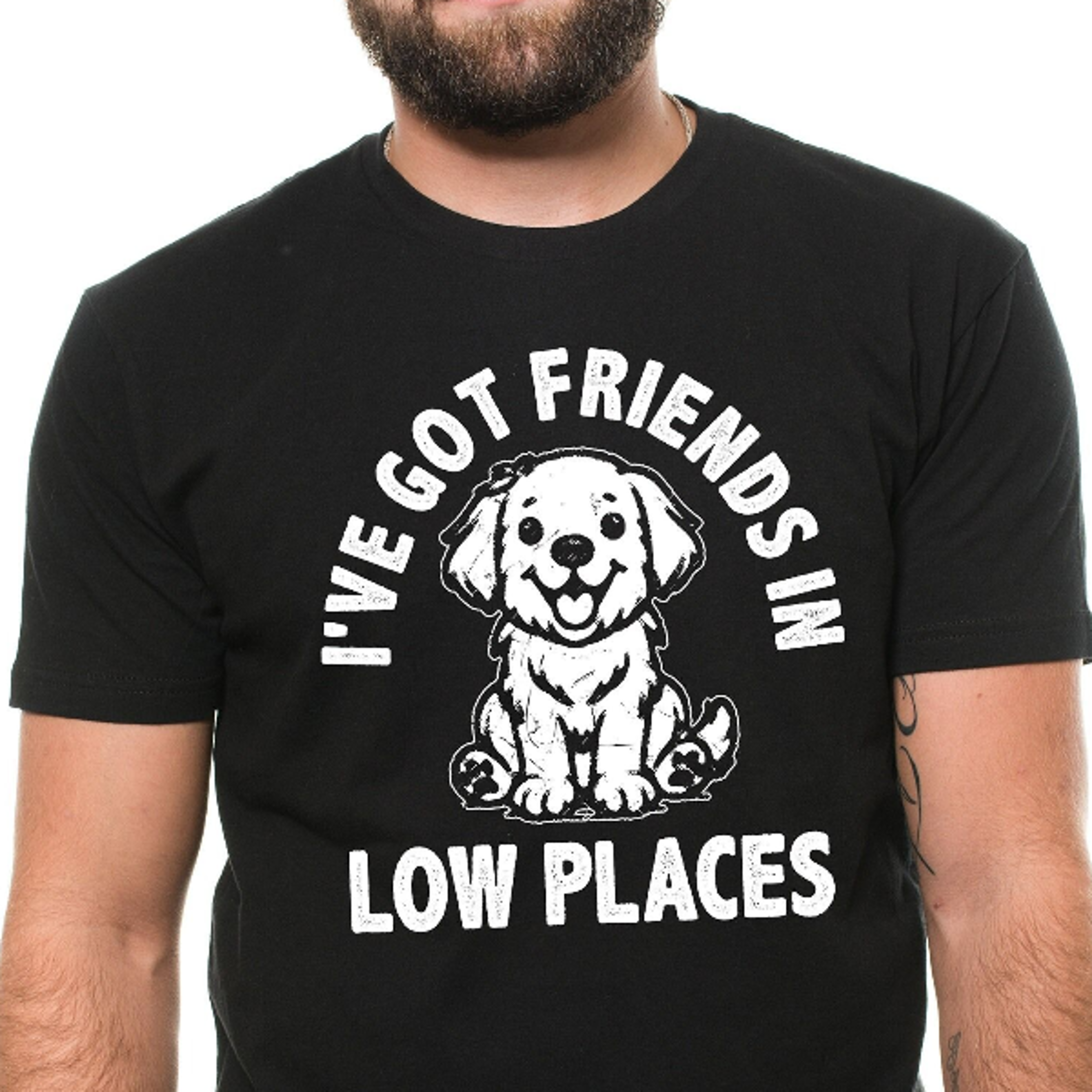 i got friends in low places pet lover dog t-shirt dog puppy person dogfather dogmother animal pets tee shirt