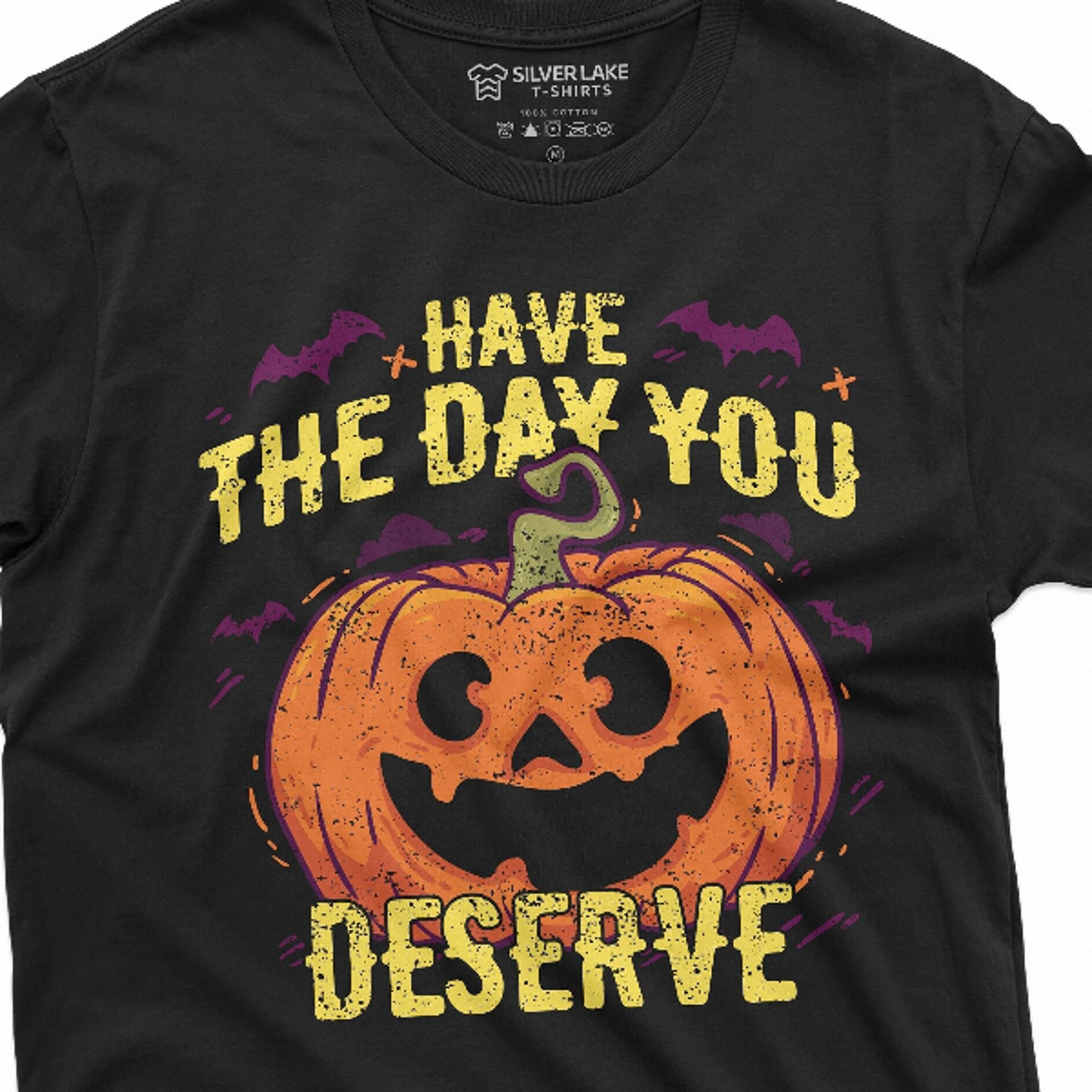 have a day you deserve halloween pumpkin t-shirt funny halloween tee pumpkin scary gift costume tee shirt