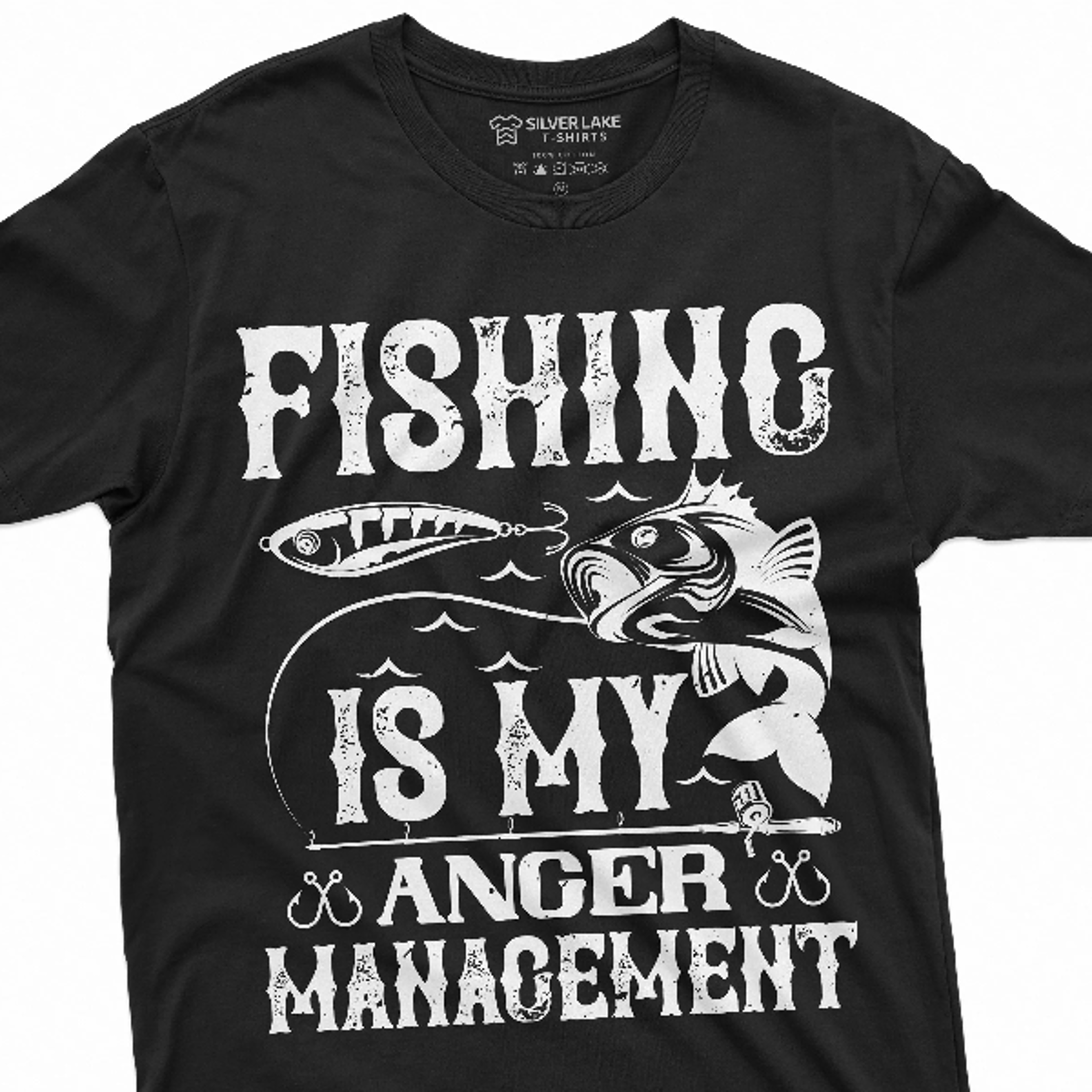 men's fishing anger management t-shirt fisherman fishing hobby funny gift tee shirt