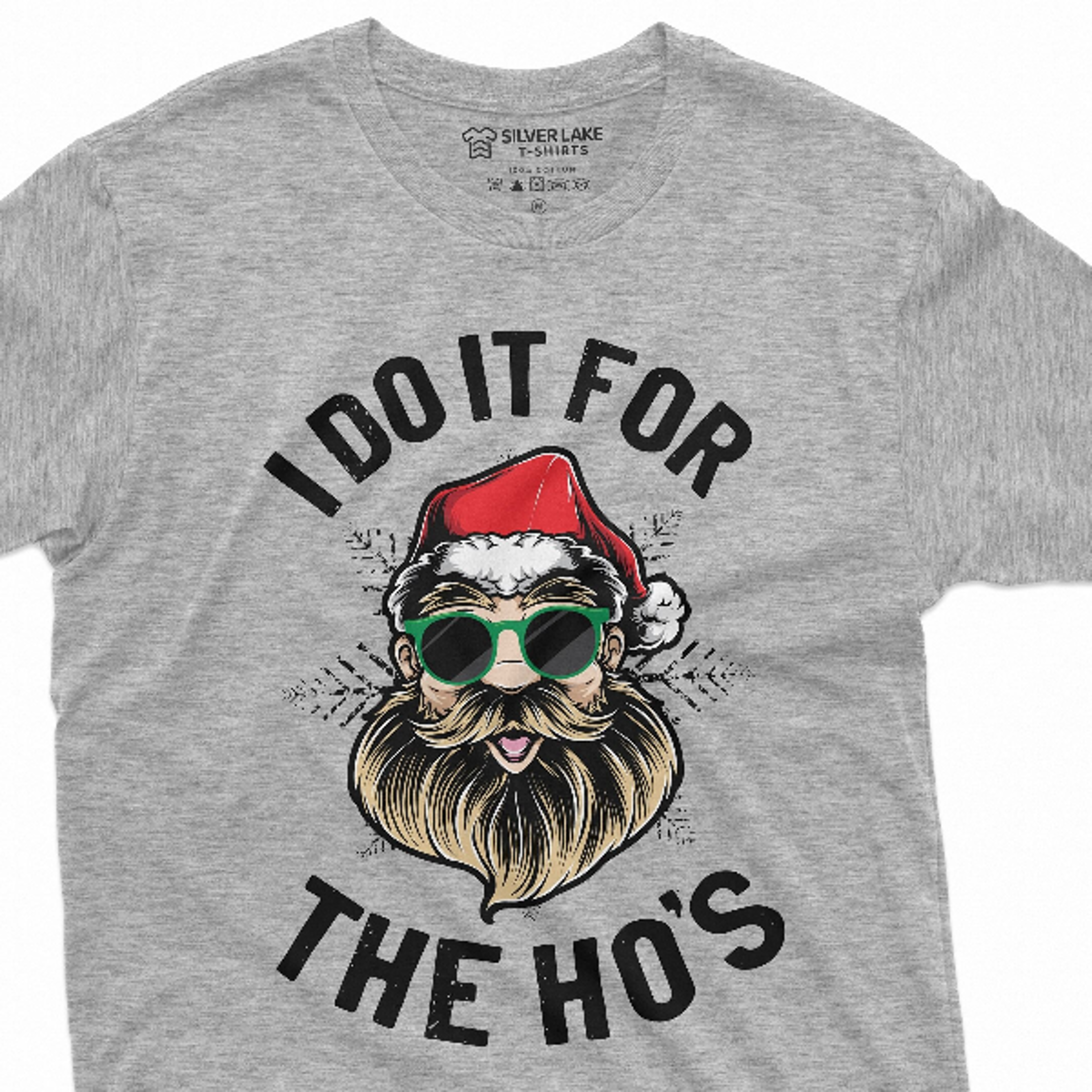 men's funny christmas santa tee shirt i do it for the ho's cool santa glasses xmas present gift for him party tee