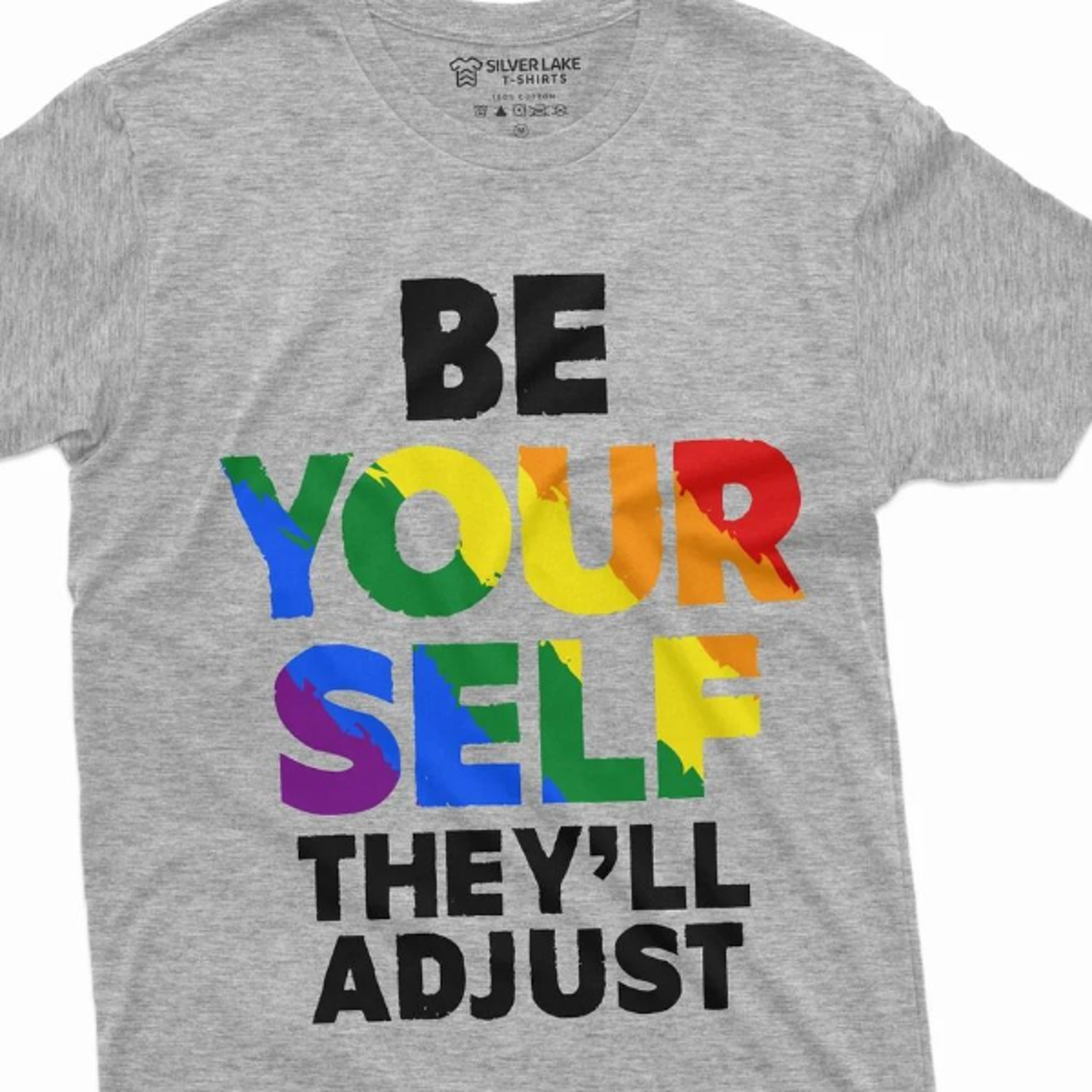 be yourself they will adjust t-shirt lgbtq men's unisex women's pride month parade tee shirt gift birthday proud tshirt