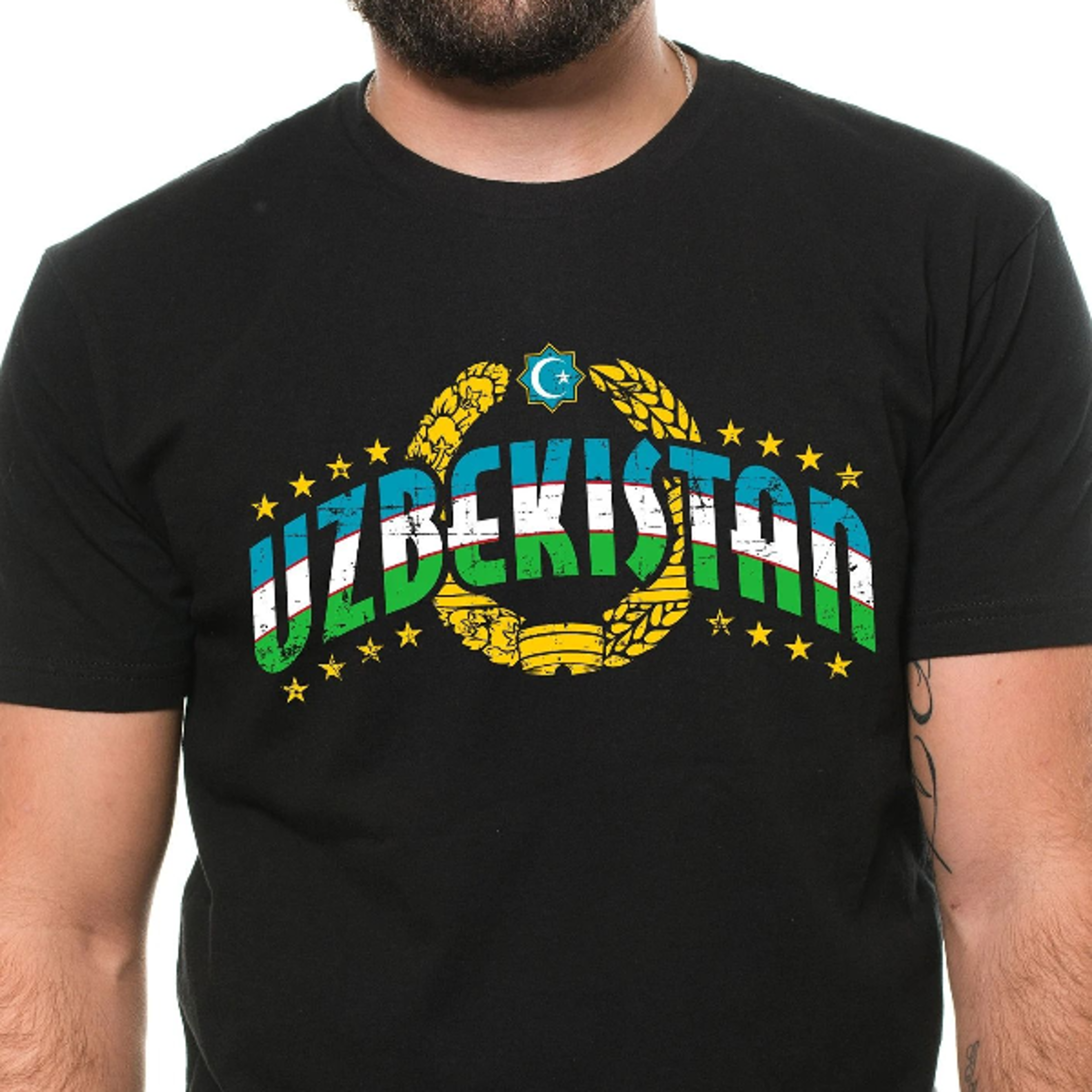 men's uzbekistan t-shirt uzbeki coat of arms country patriotic tee shirt