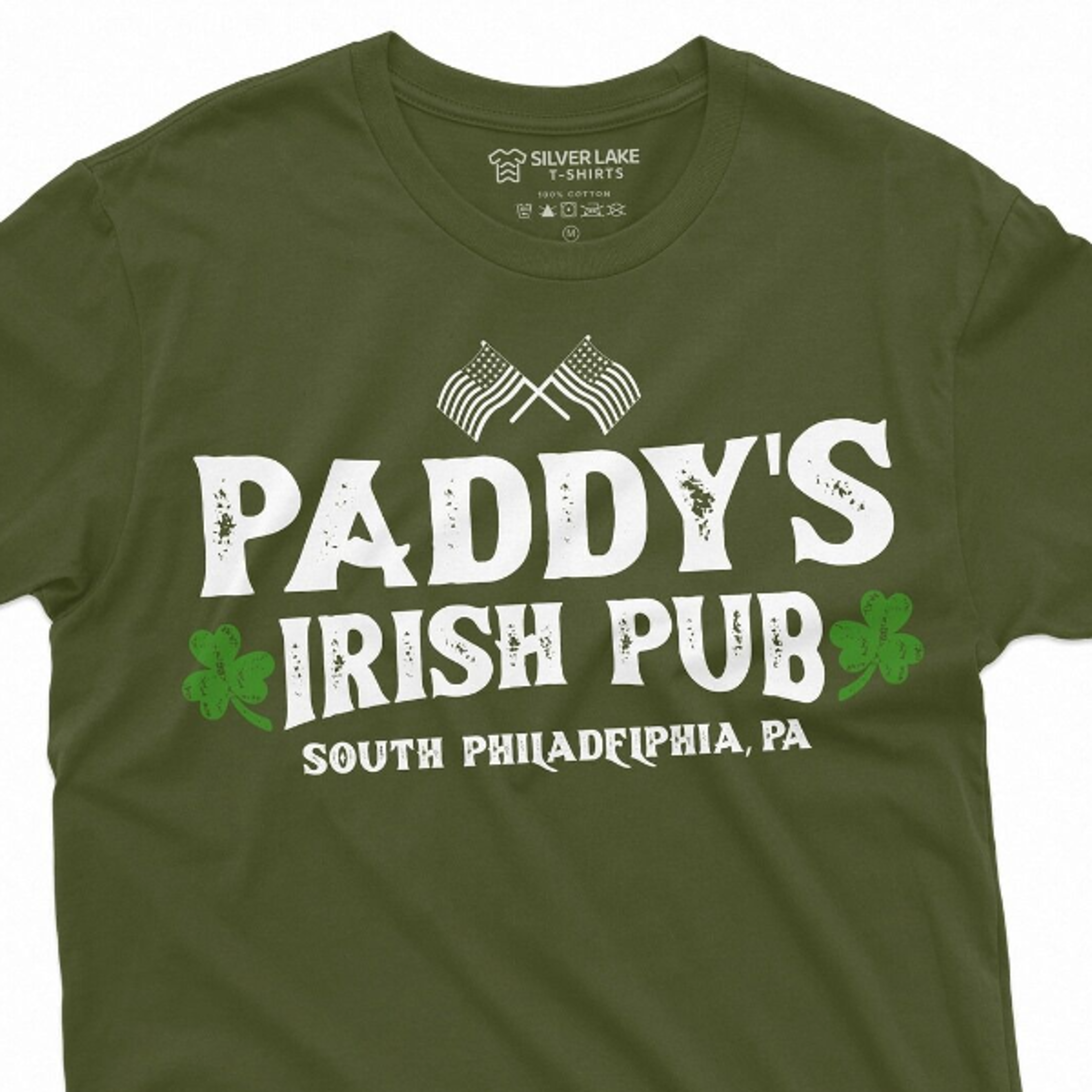 men's st. patrick's day t-shirt paddy's irish pub south philadelphia pa saint patricks tee shirt clover shamrock lucky t