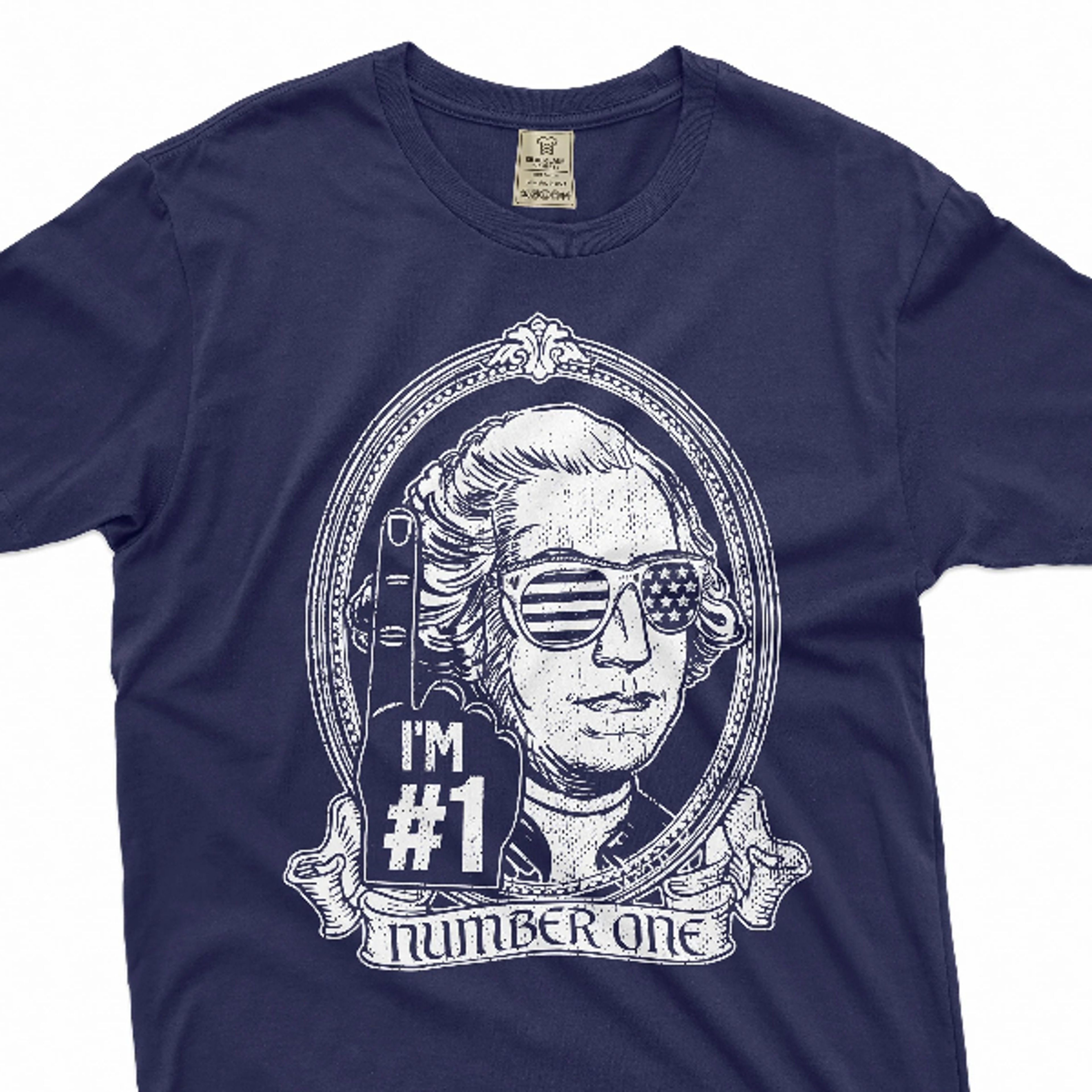 men's funny george washington usa number 1 t-shirt fourth funny tee gift patriotic usa tee shirt