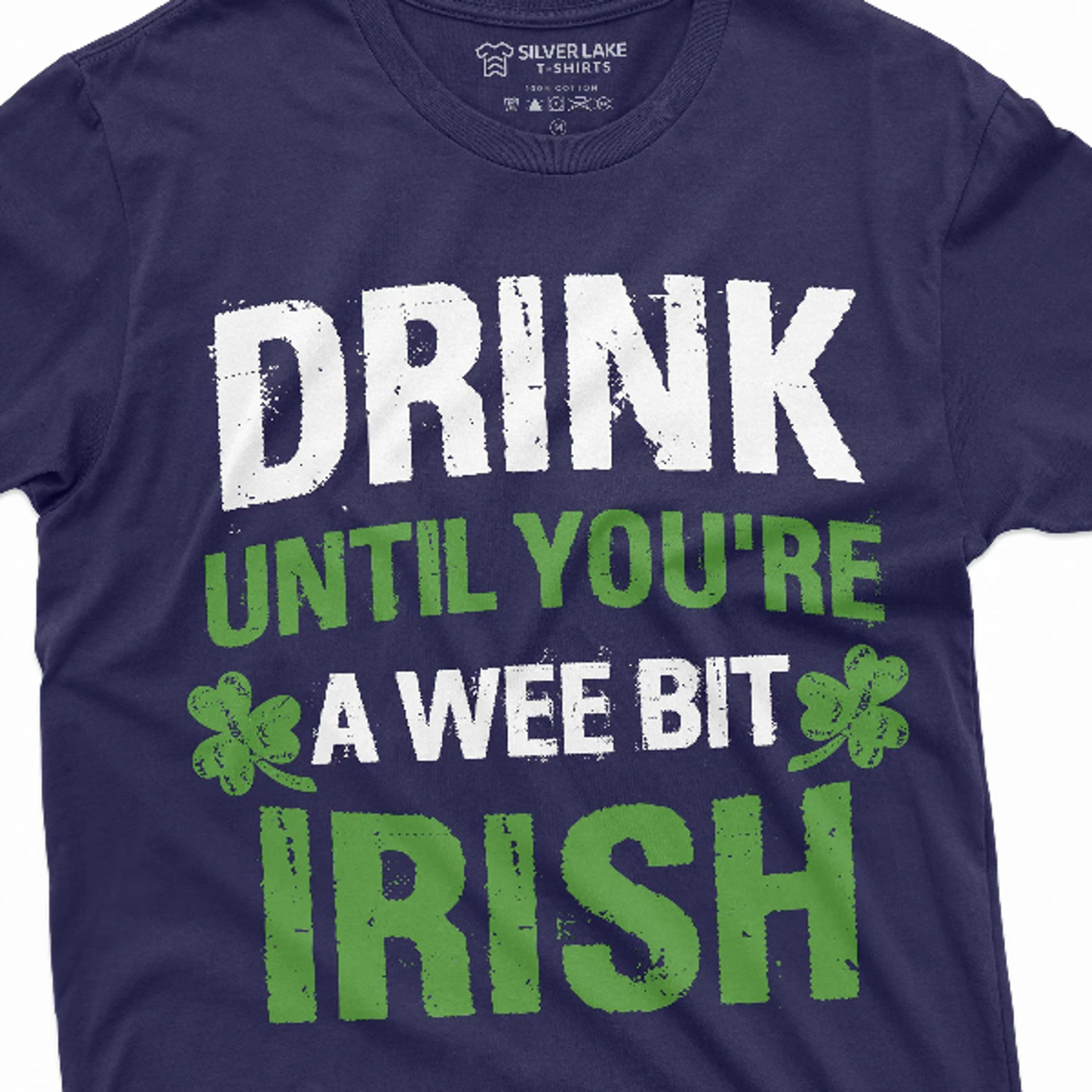 men's funny st. patrick's day wee bit irish t-shirt saint patricks holiday non-irish drinking party pub tee shirt for hi
