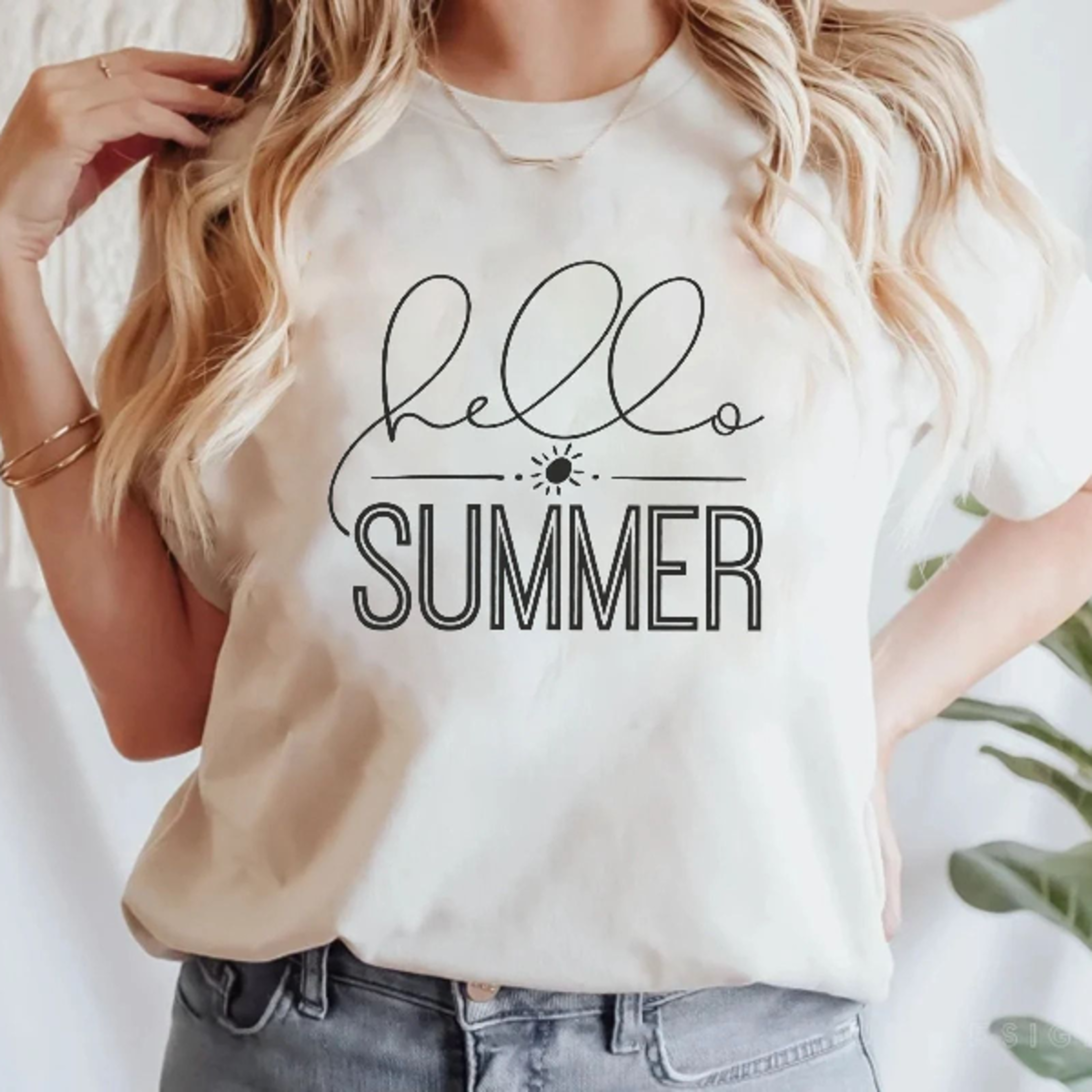 hello summer shirt summer flowers graphic tee vacation t-shirt seasonal floral trip shirt for women