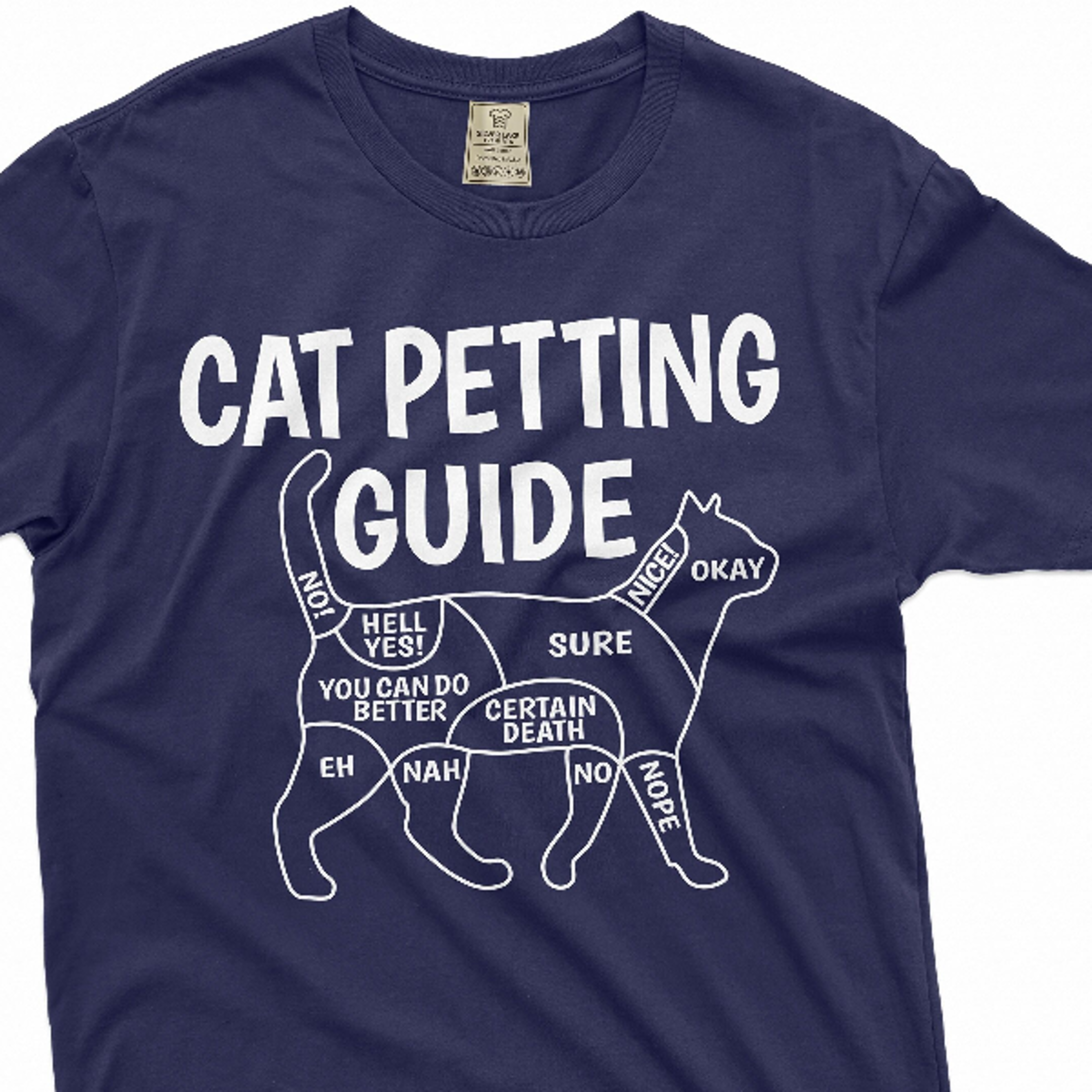 funny cat petting guide t-shirt cat lover pet tee shirt cat person birthday gift wife mom christmas tee shirt