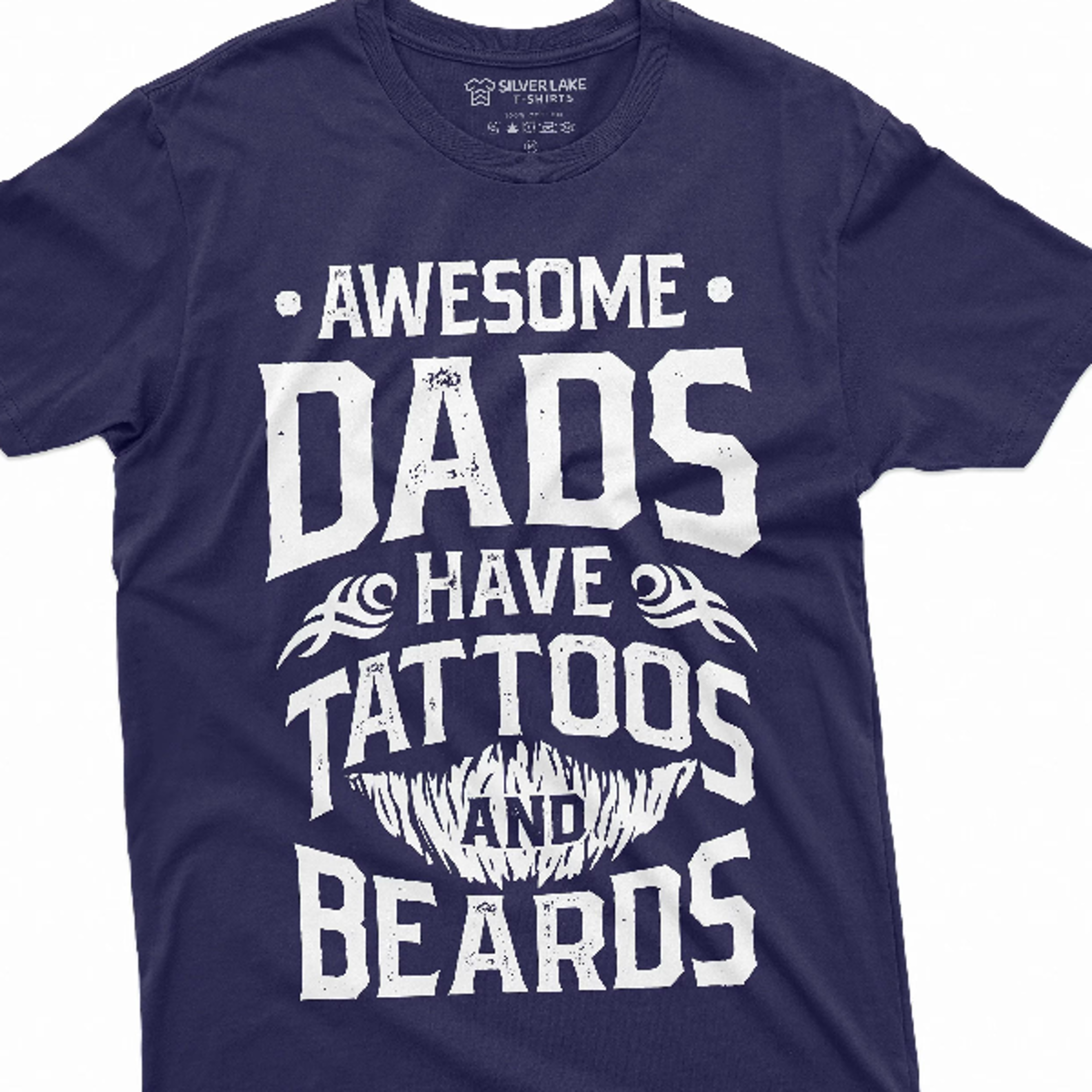 mens beard and tattoo birthday gift fathers day shirt awesome dad t-shirt tees