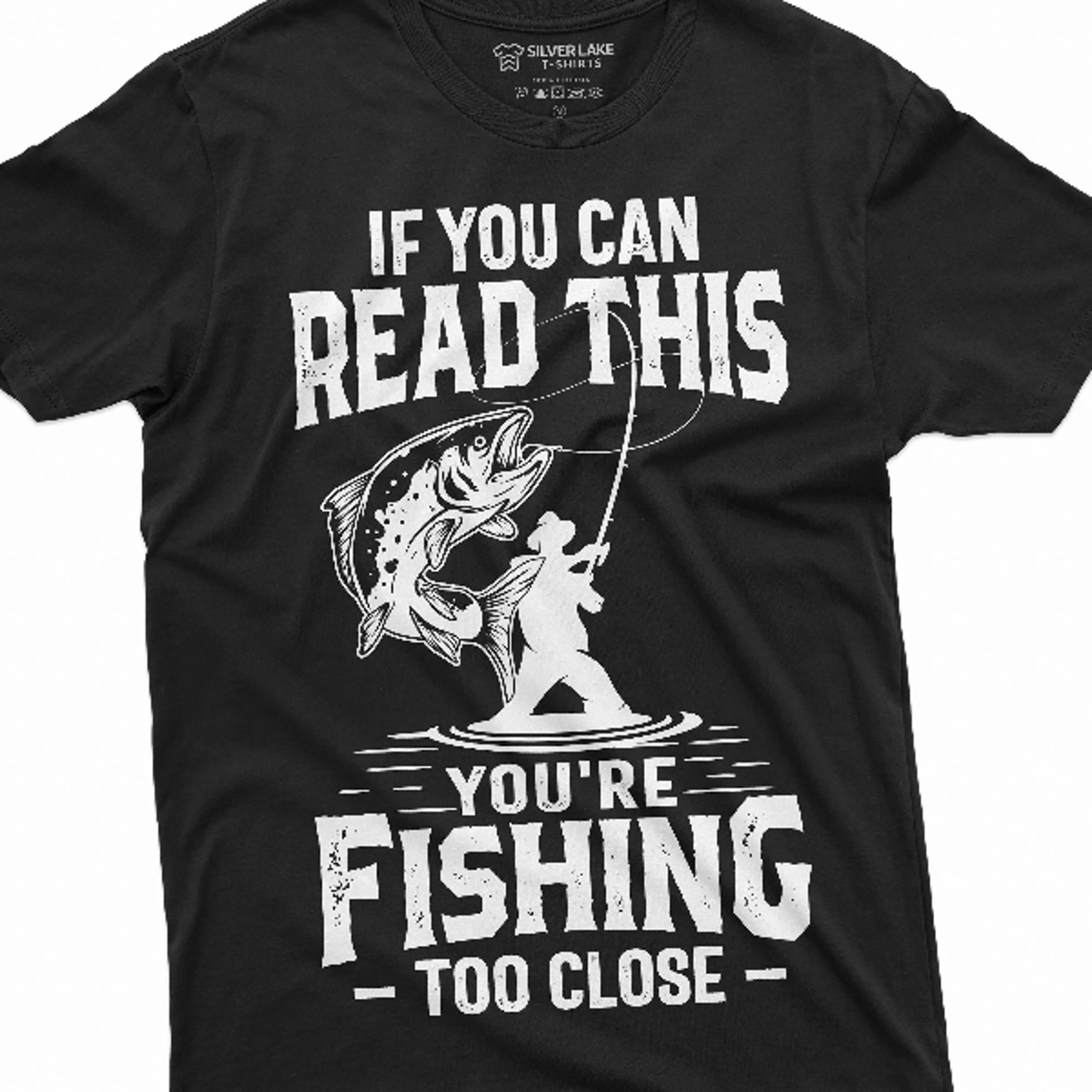 men's funny fishing too close t-shirt grandpa dad birthday gift fisherman tees christmas fathers day gift for him novelt