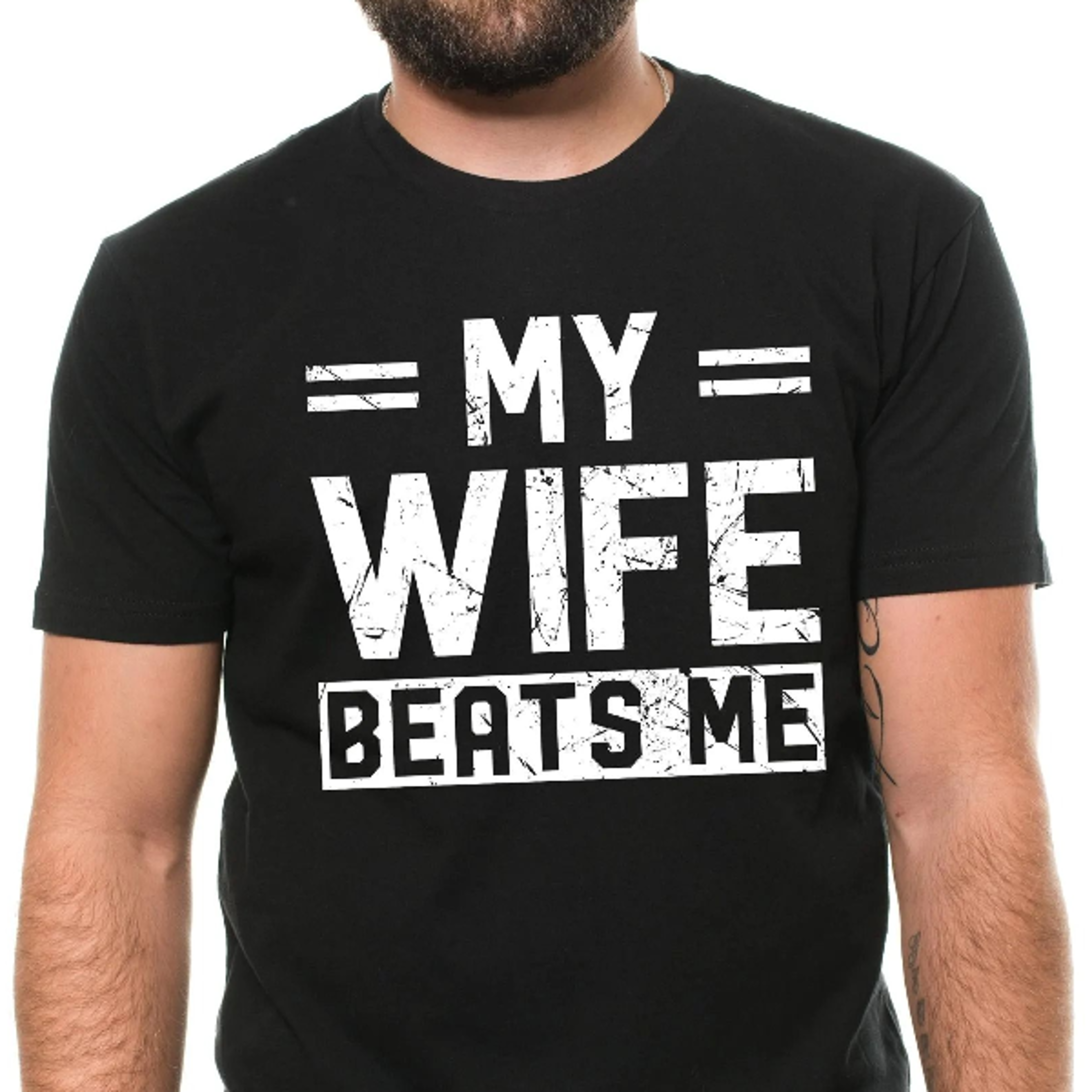 men's funny my wife beats me t-shirt valentine's day gift sarcastic sarcasm husband gift tee shirt