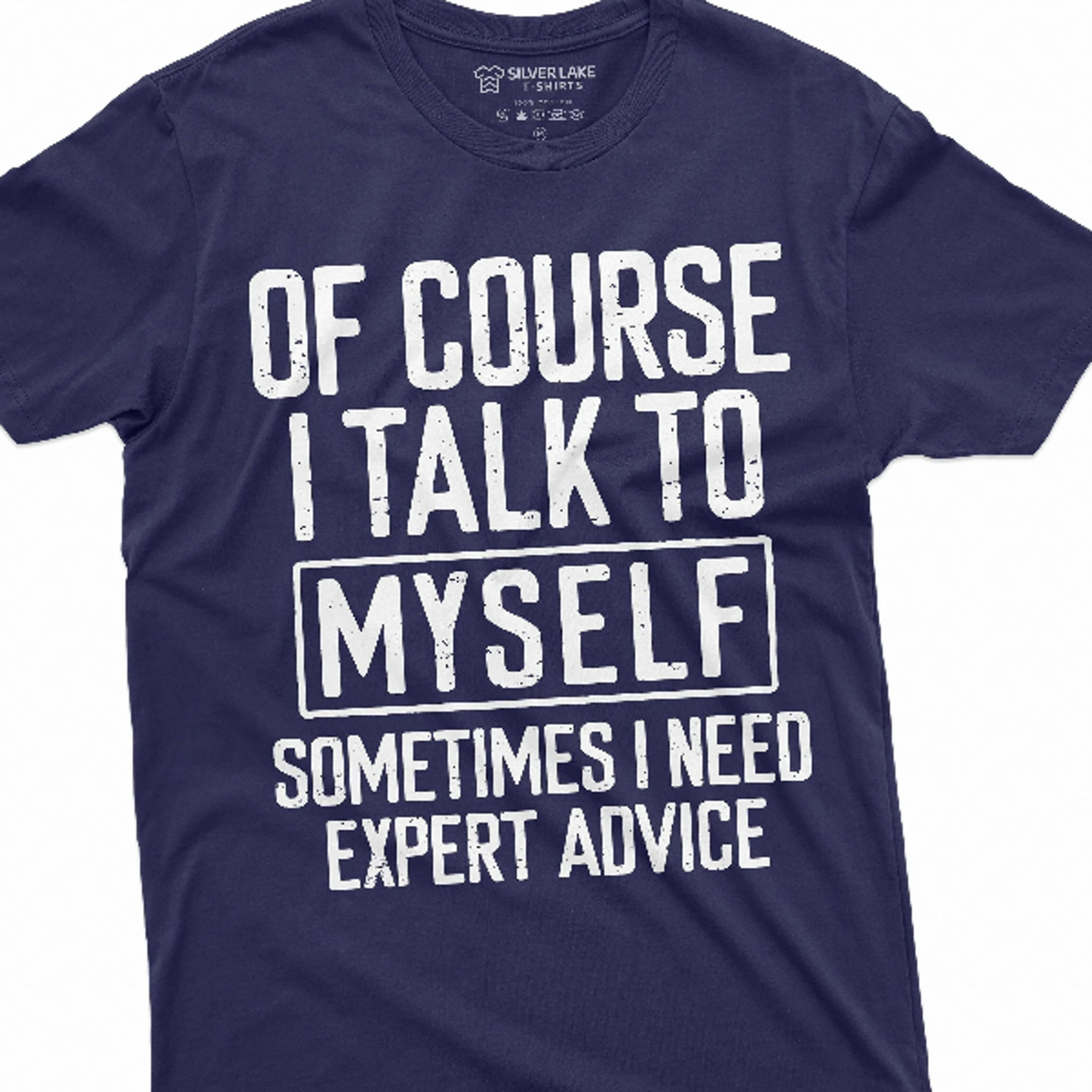 men's funny expert advice tee shirt i talk to myself funny tee shirt humorous gifts mens womens teeshirt
