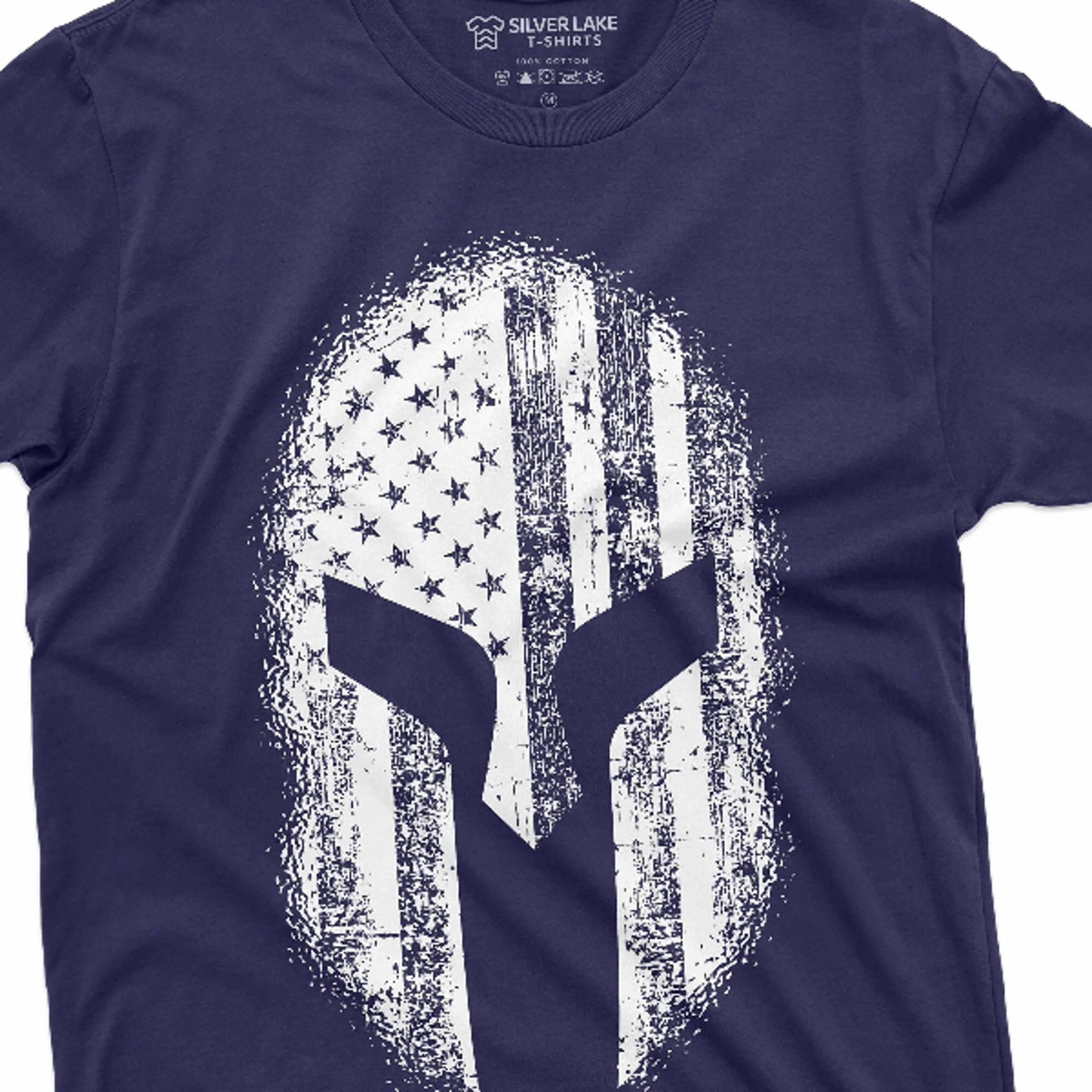 men's spartan helmet american flag tee shirt cool warrior helmet us 4th of july birthday gift ideas for him