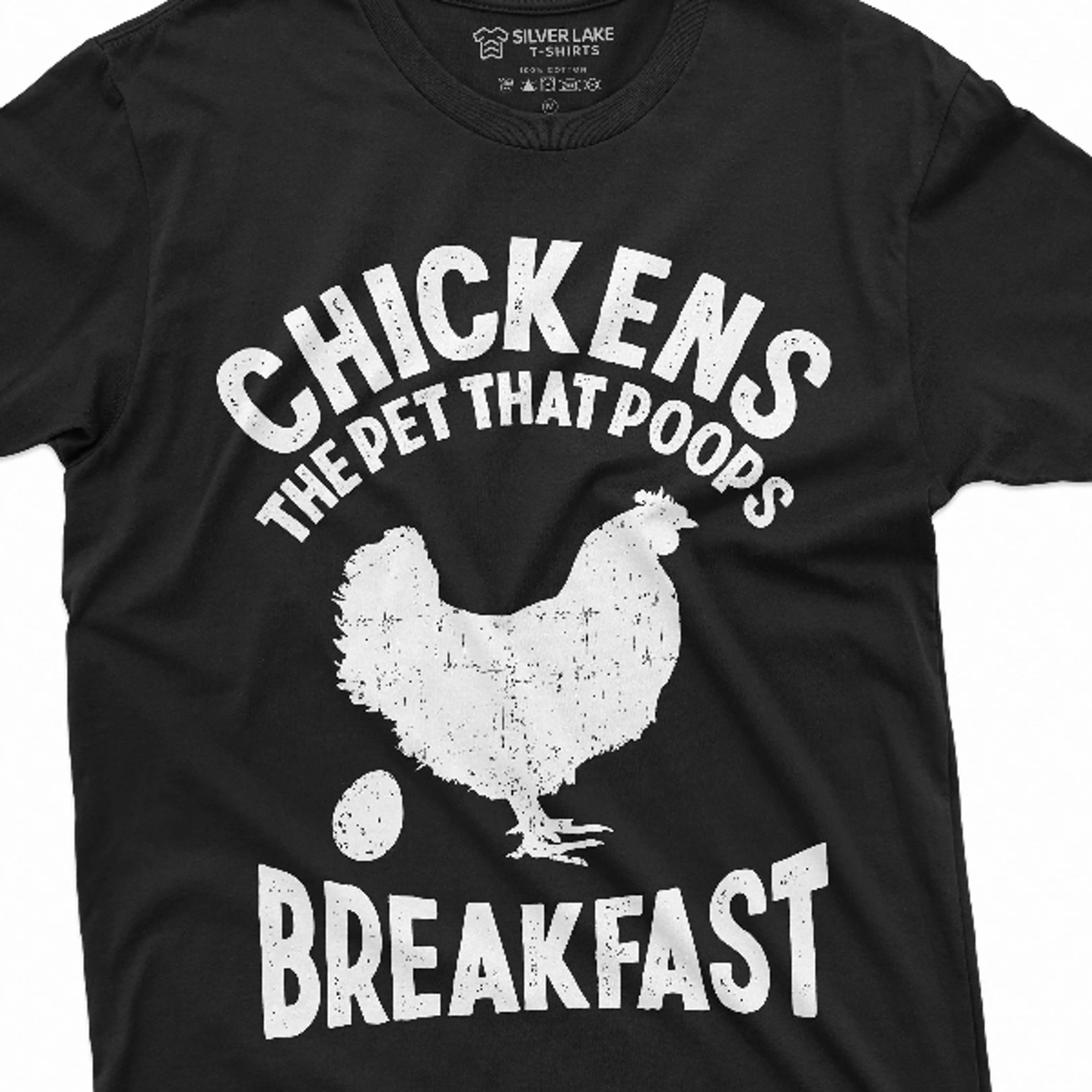 chicken the pet that poops breakfast funny humor shirt animal farm gift shirt womens mens unisex fit t-shirt