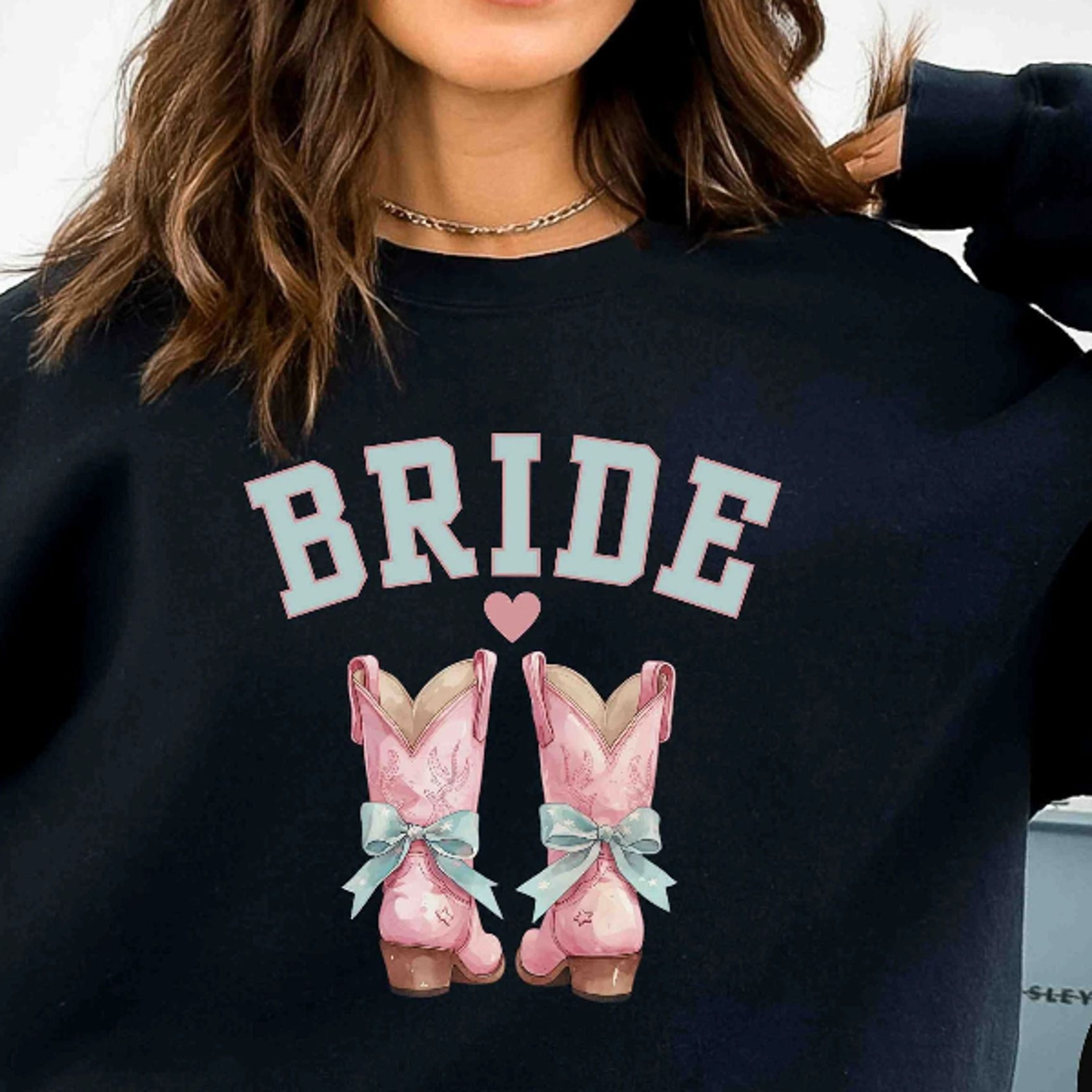 cowgirl bride sweatshirt, country bride, western bride sweatshirt, bridal shower gift, engagement gift, western boots br