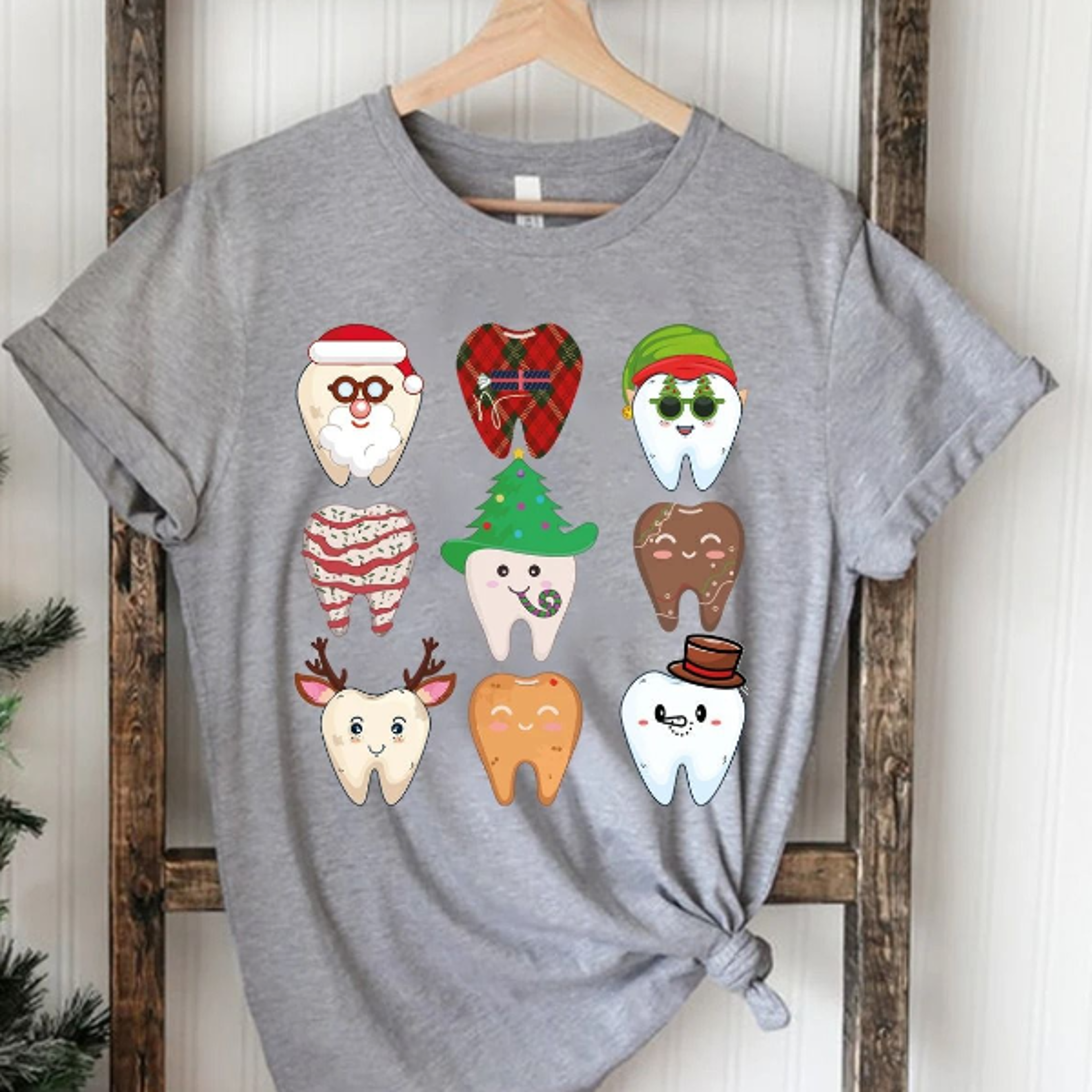 funny christmas teeth crewneck sweatshirt cute dentist holiday sweater dental hygiene graphic shirt christmas gift