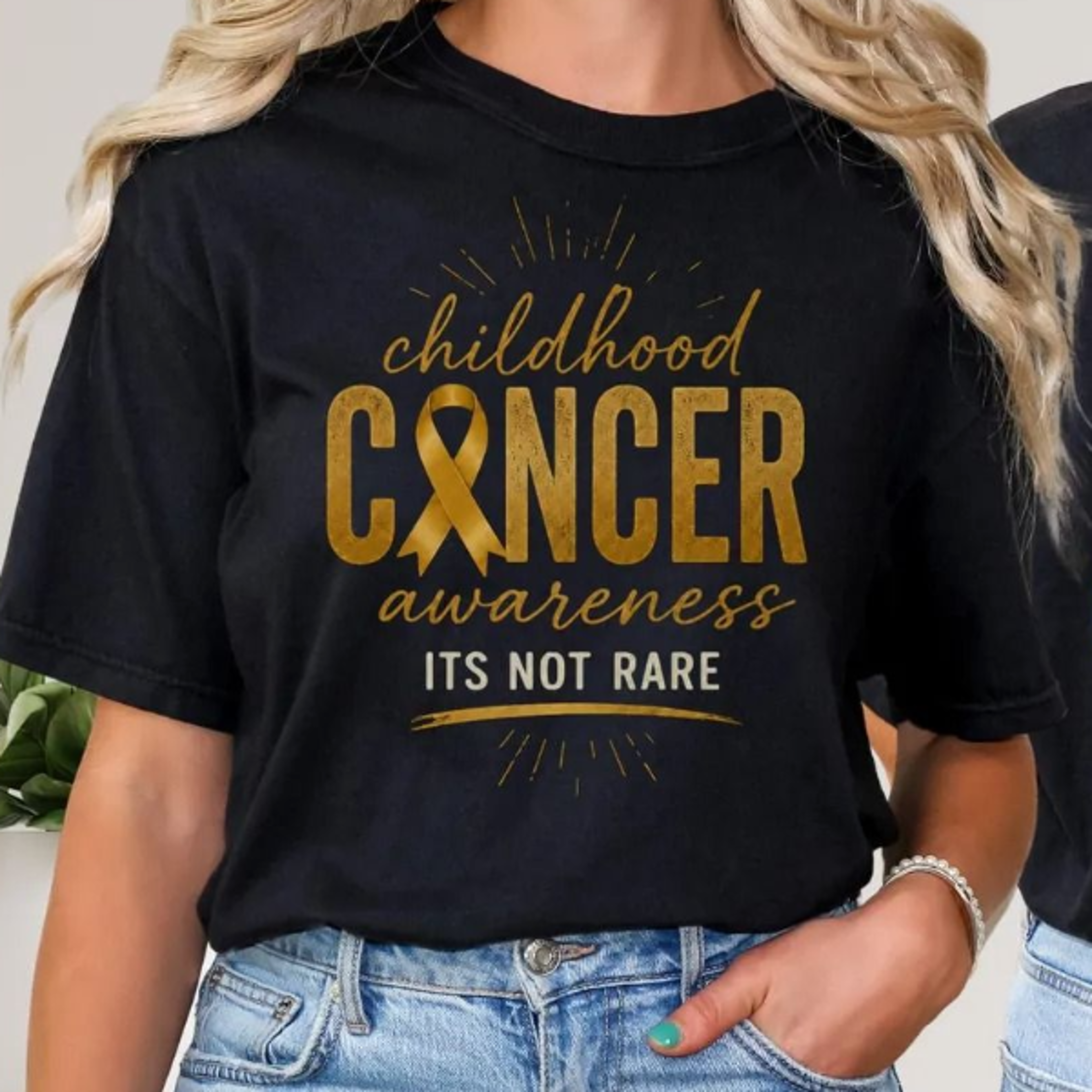 childhood cancer awareness it is not rare t-shirt | awareness tee, back design