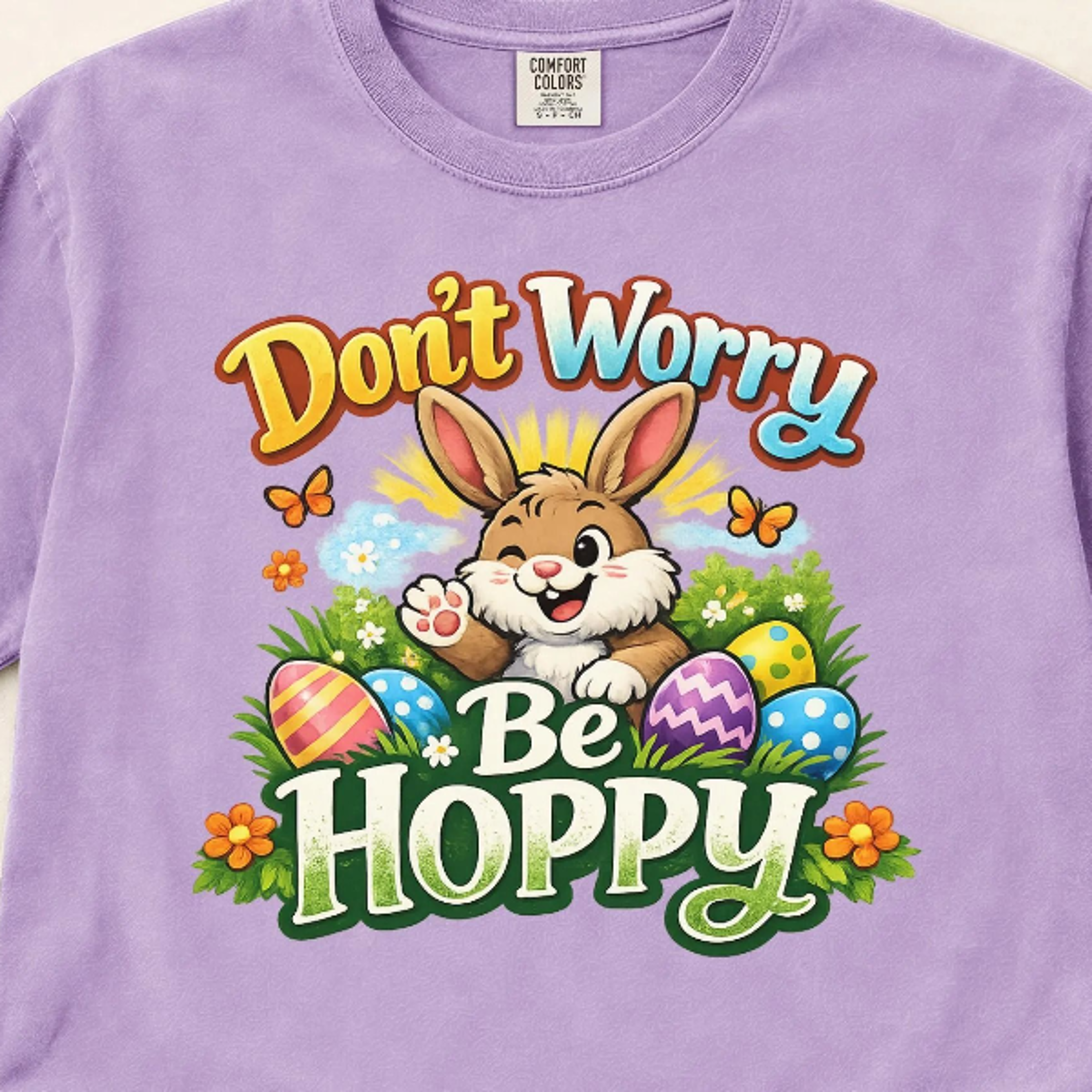 don't worry be hoppy bunny easter t-shirt
