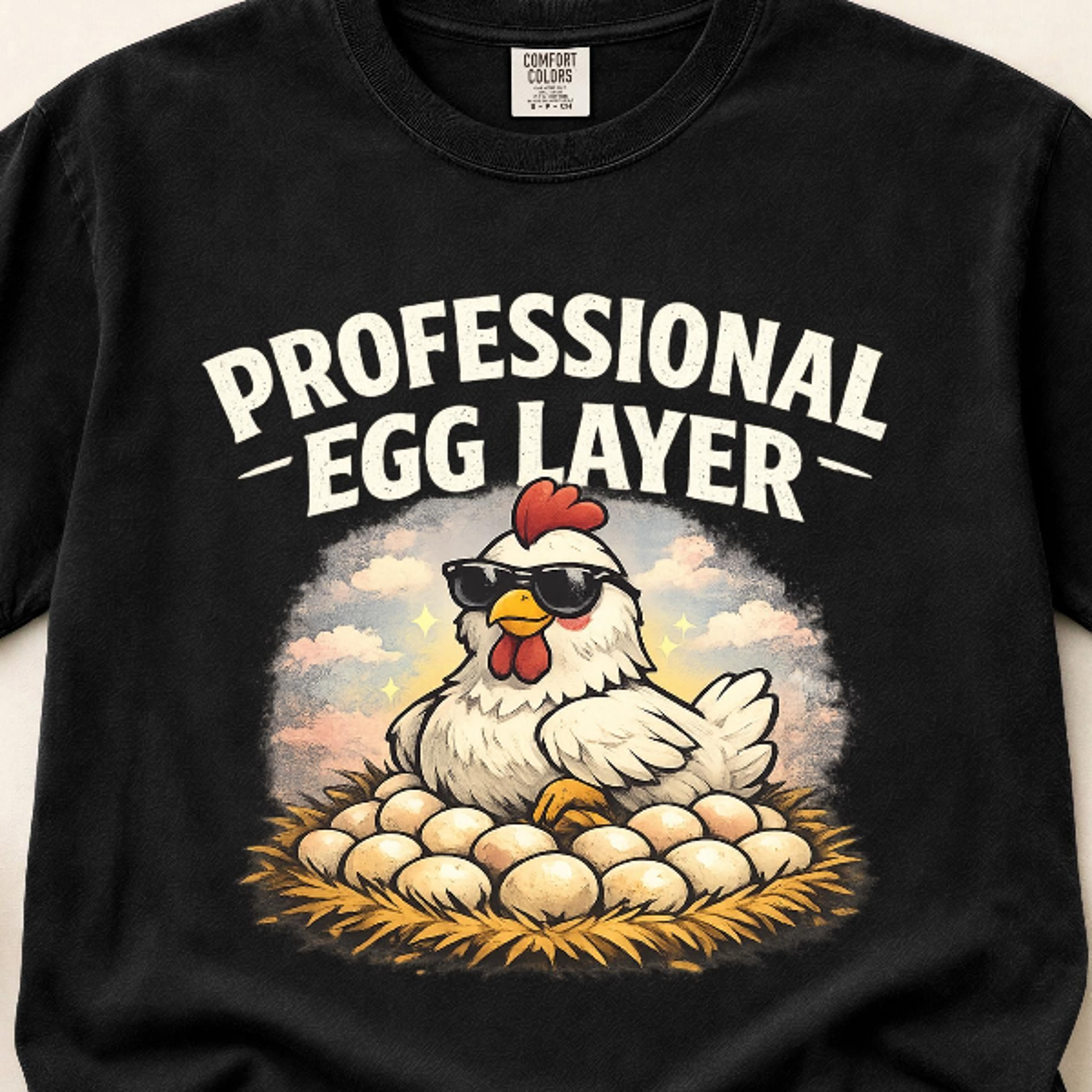 professional egg layer chicken graphic tee | t-shirt