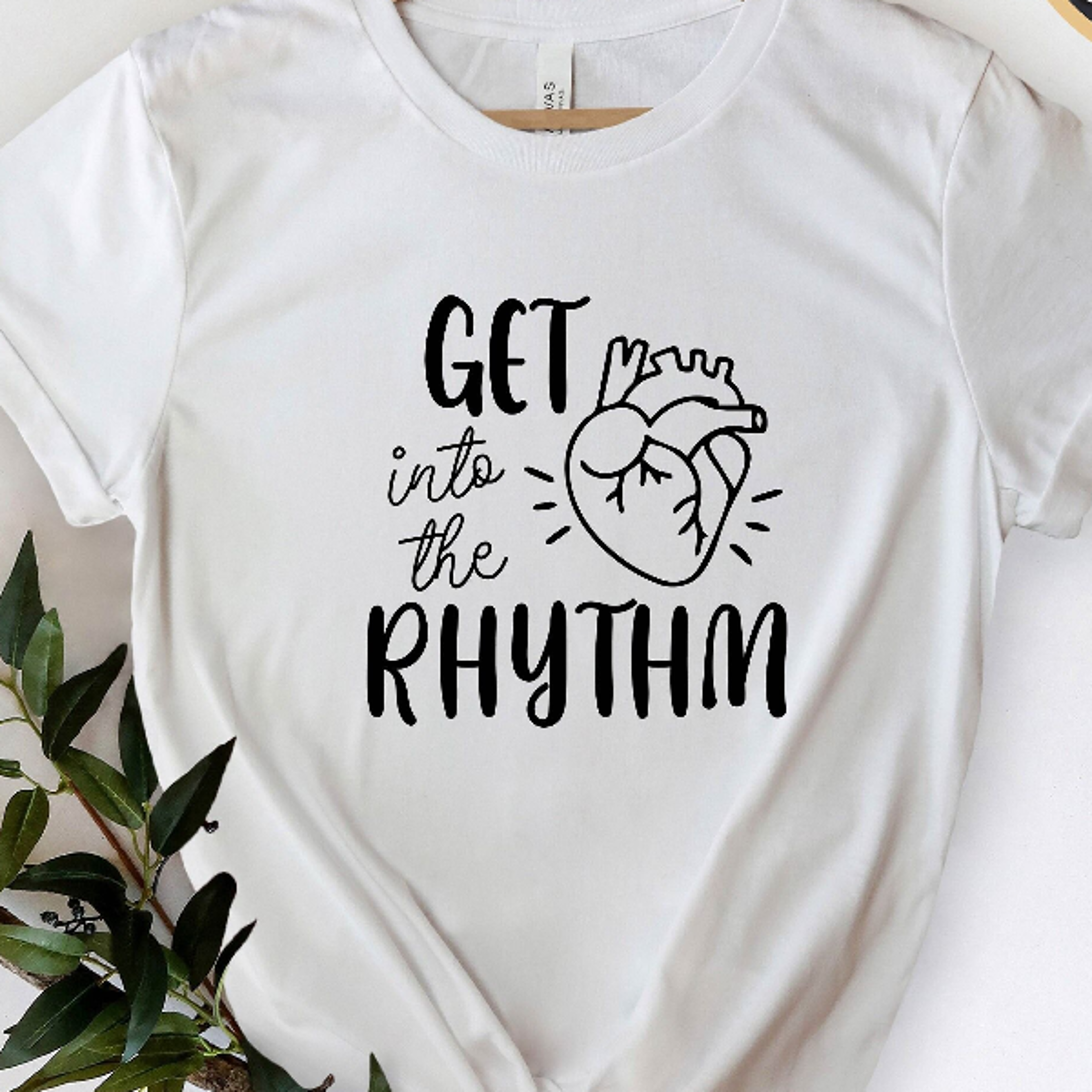 get into the rhythm shirt cardiology ekg heart graphic tee nurse medical healthcare gift
