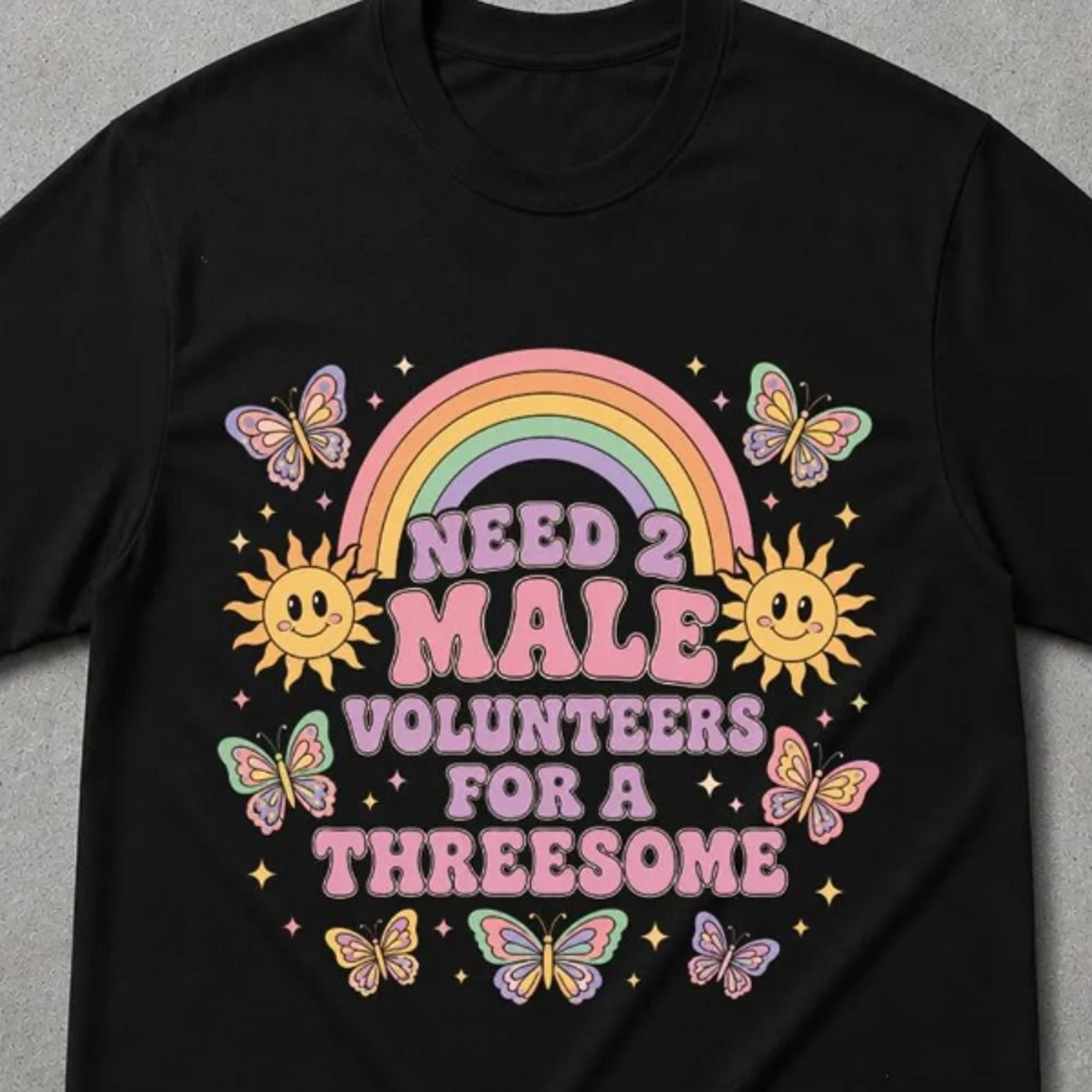 need 2 male volunteers for a threesome funny shirt t shirt, very offensive shirt, inappropriate shirt exchange, airport