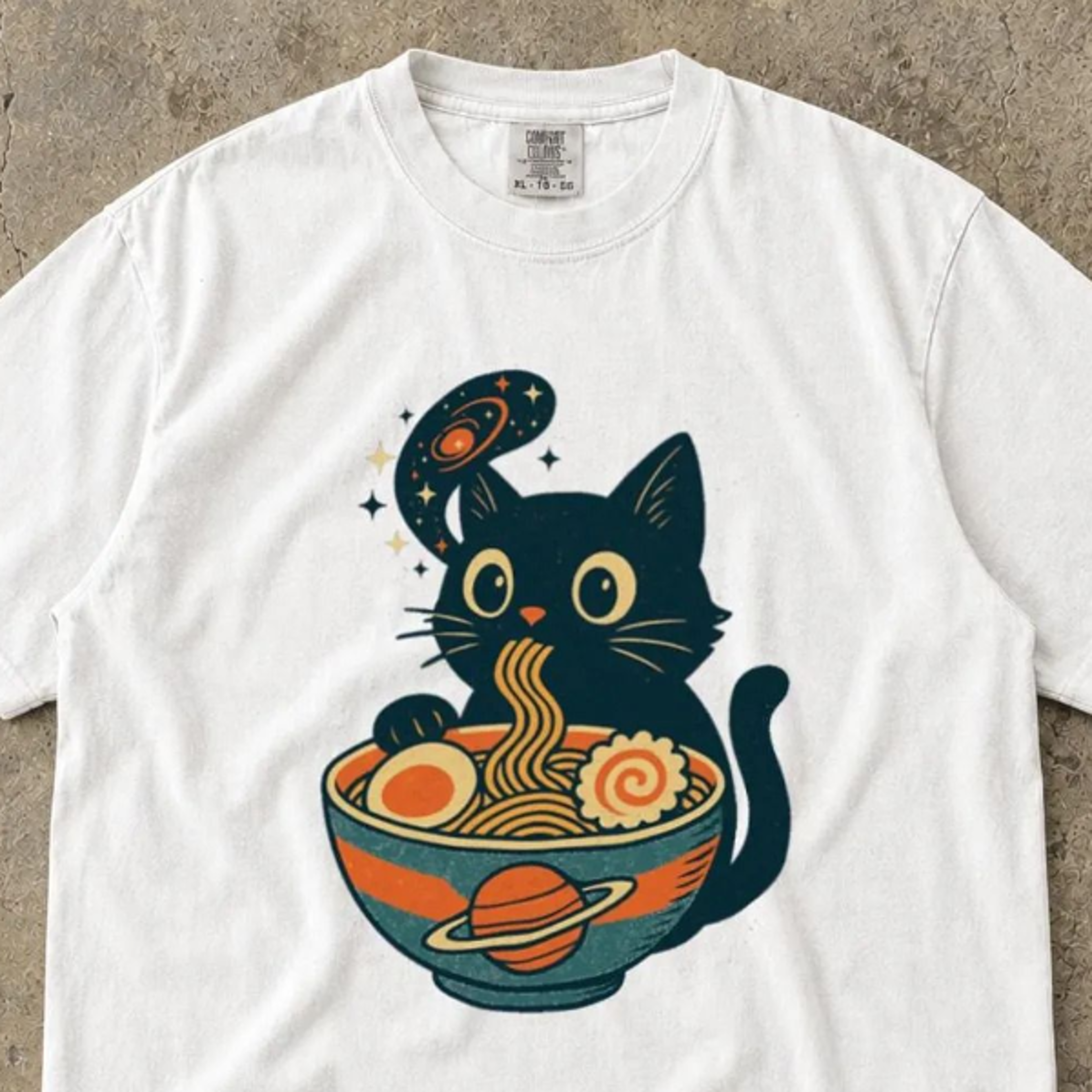 japanese cat t shirt, japanese retro graphic tee, minimalist space cat graphic tee, japanese kanji lucky symbol t-shirt,