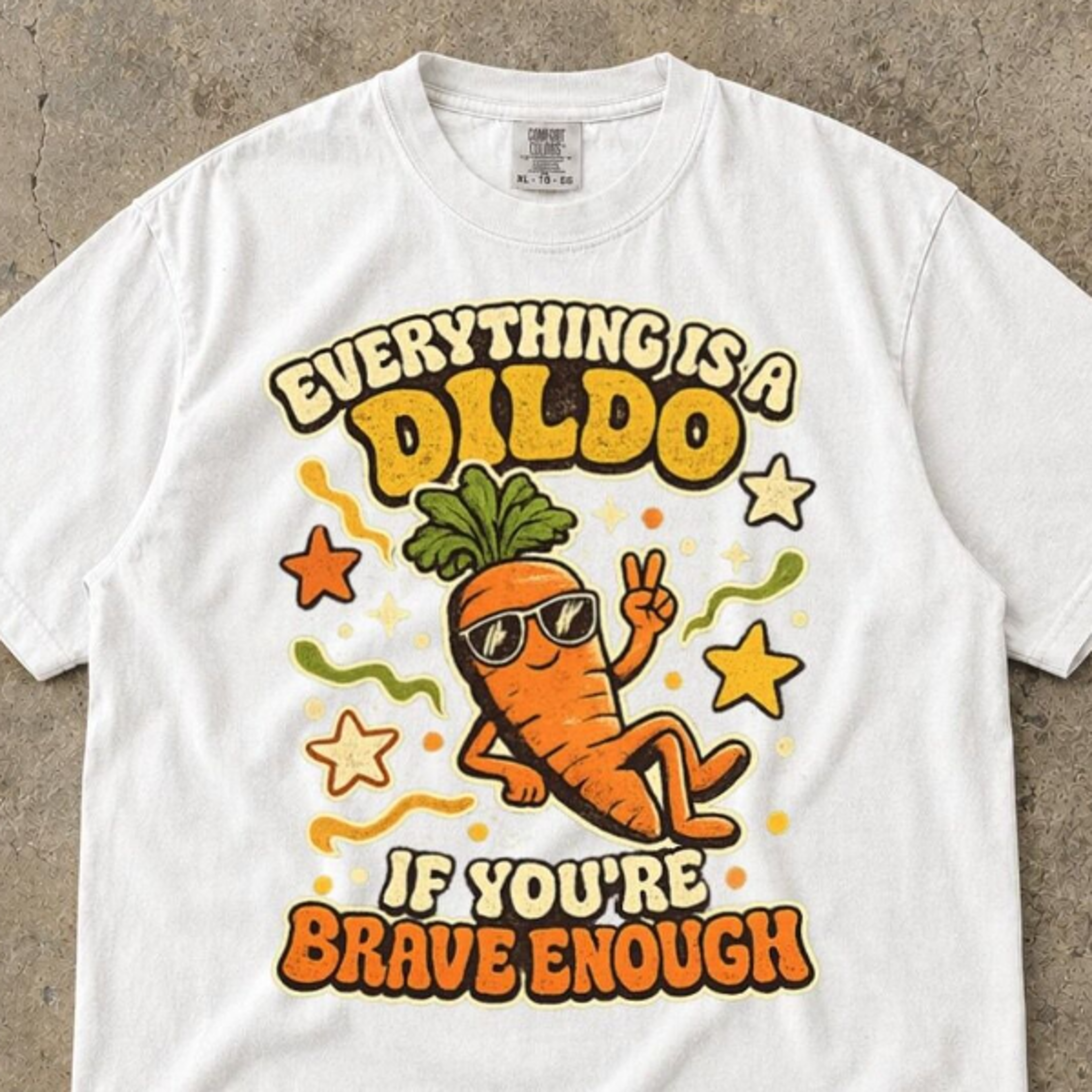 everything is a dildo if you're brave enough comfort colors tshirt, inappropriate shirts for women, raunchy pickle tshir