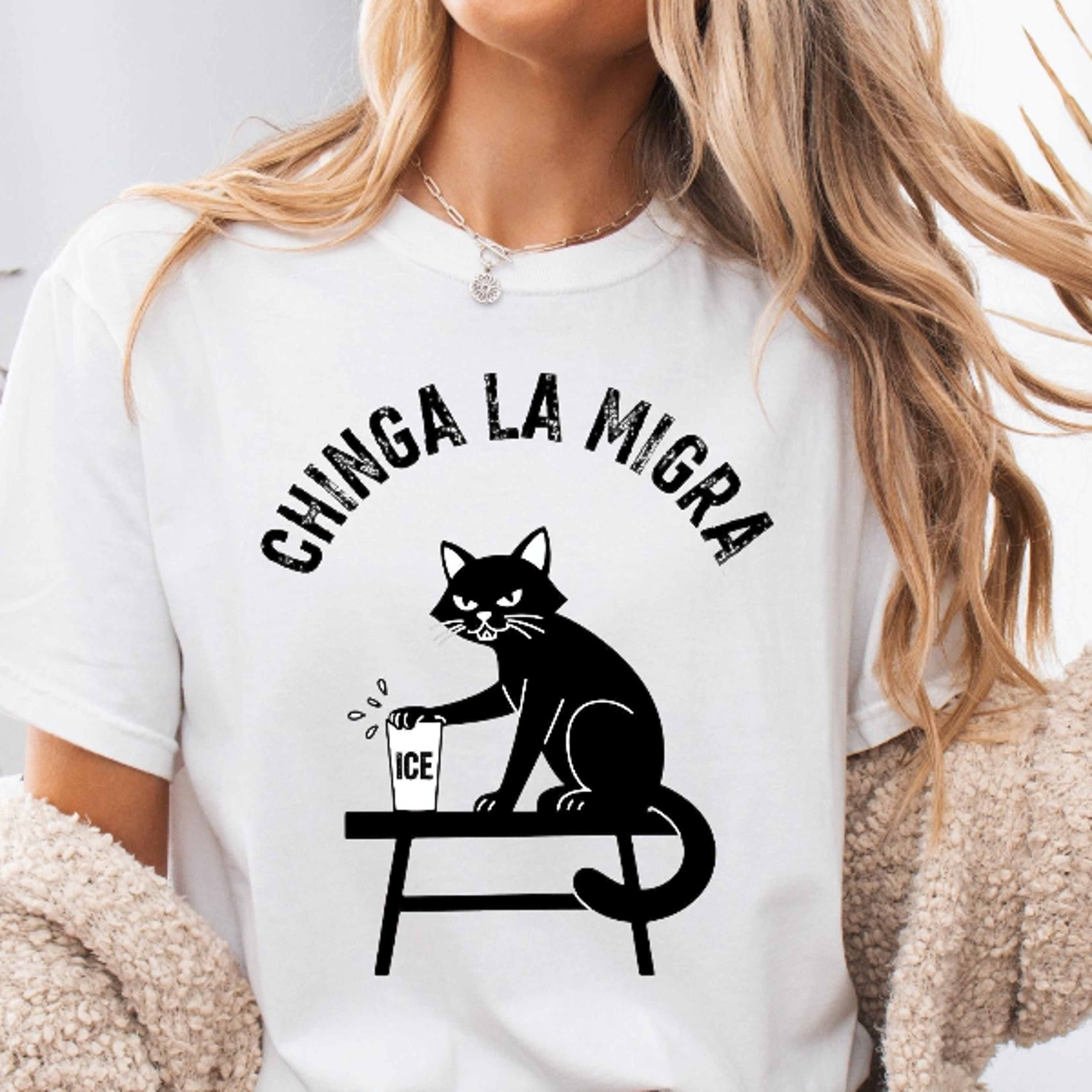 comfort colors chinga la migra shirt, abolish ice funny cat political tee, pro immigration human rights shirt, civil ri