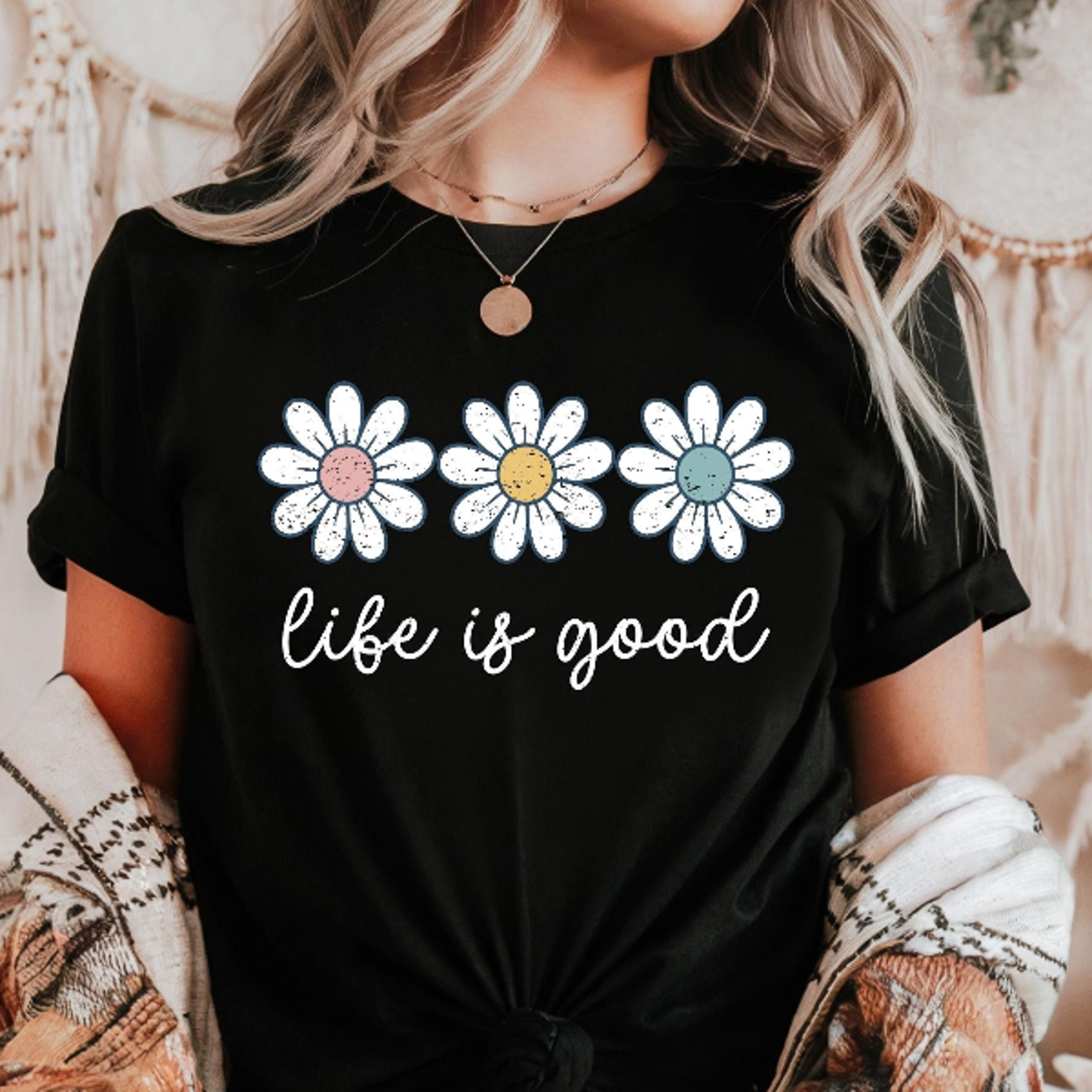 life is good t-shirts, wildflower shirt for women, summer shirt, inspirational shirt, flower shirts, positive vibes shir