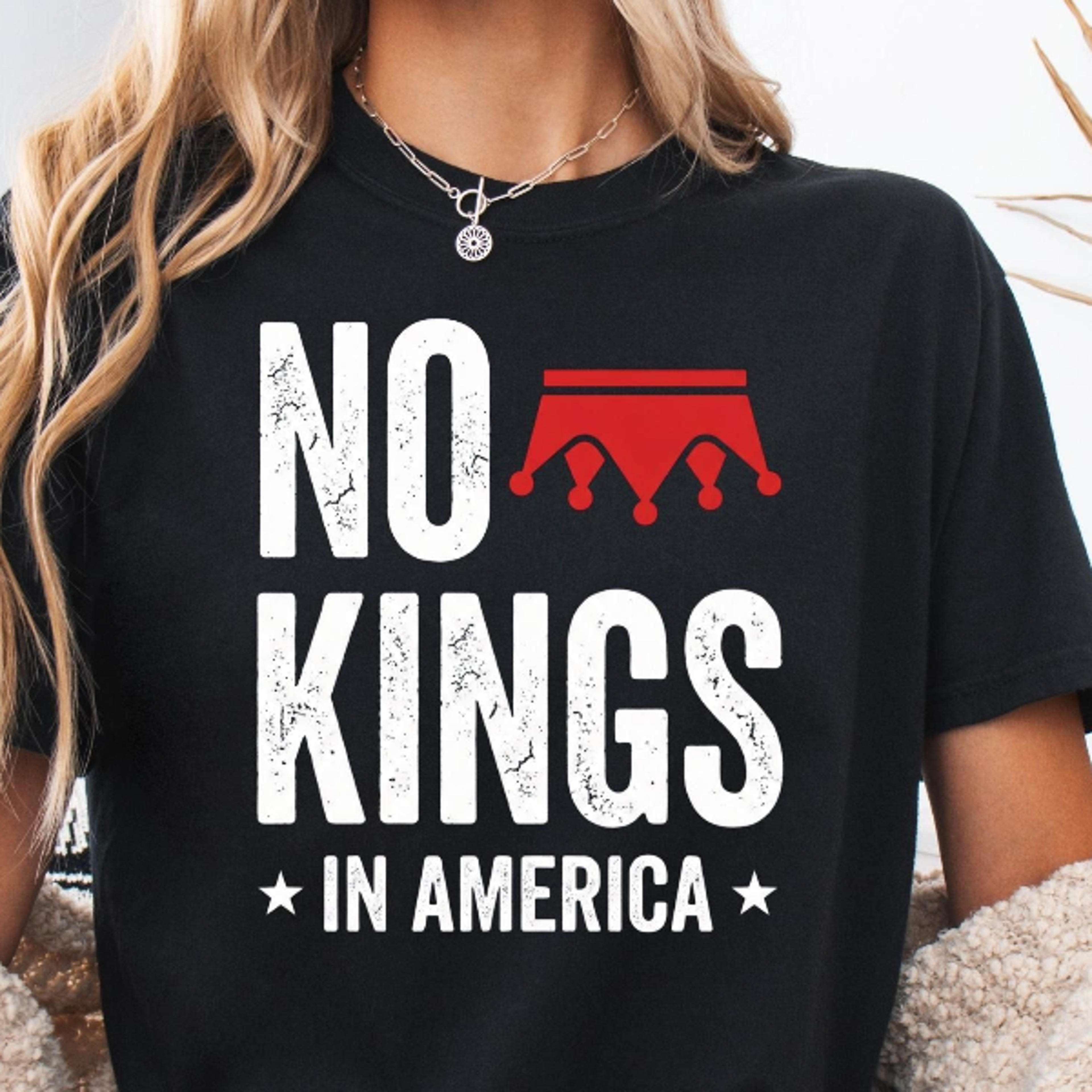 comfort colors no kings in america shirt, anti-authoritarian patriotic tee, american history gift, democracy statement