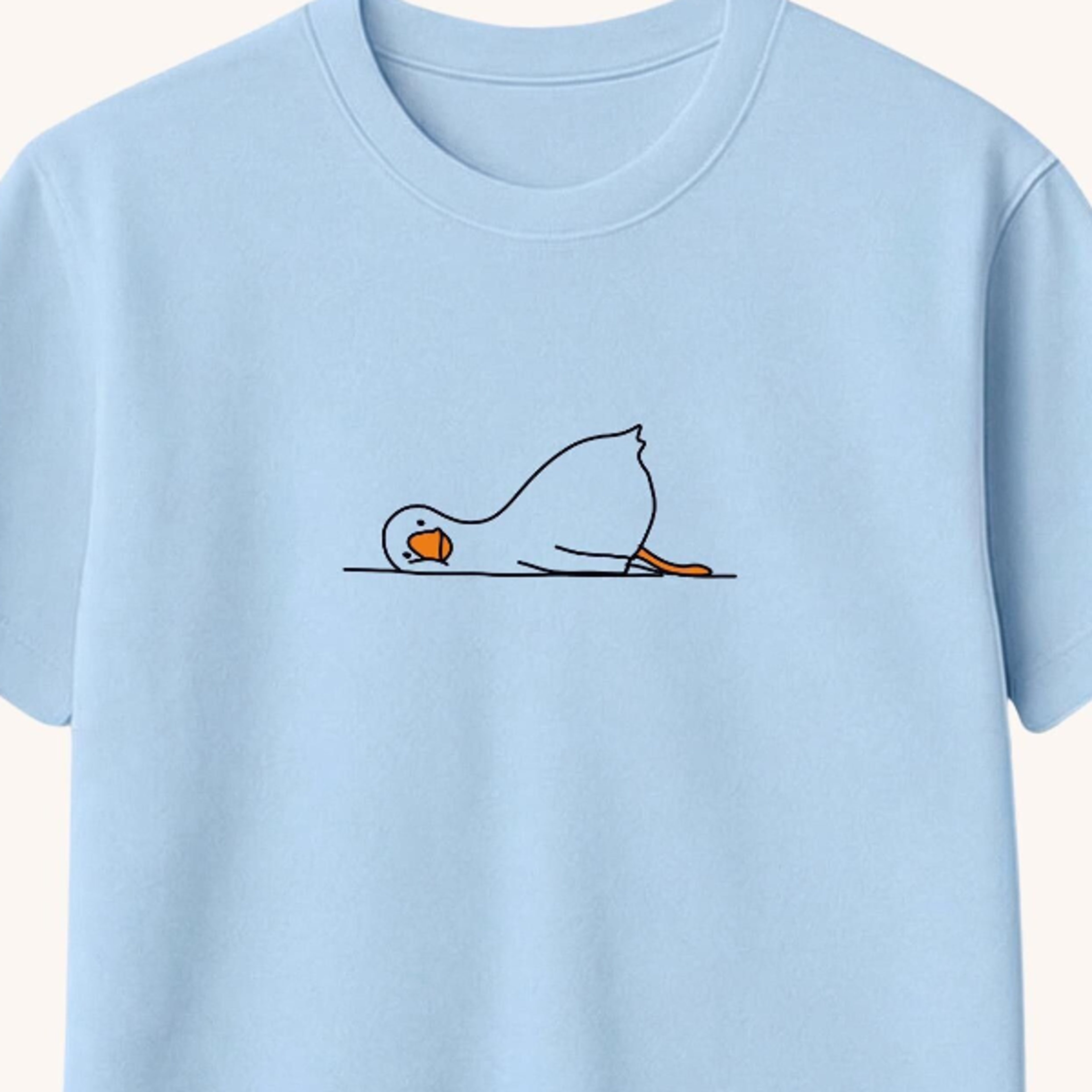 cute goose t-shirt – funny minimalist duck tee, unisex shirt, handmade dtf print, cozy gift, unique animal tee