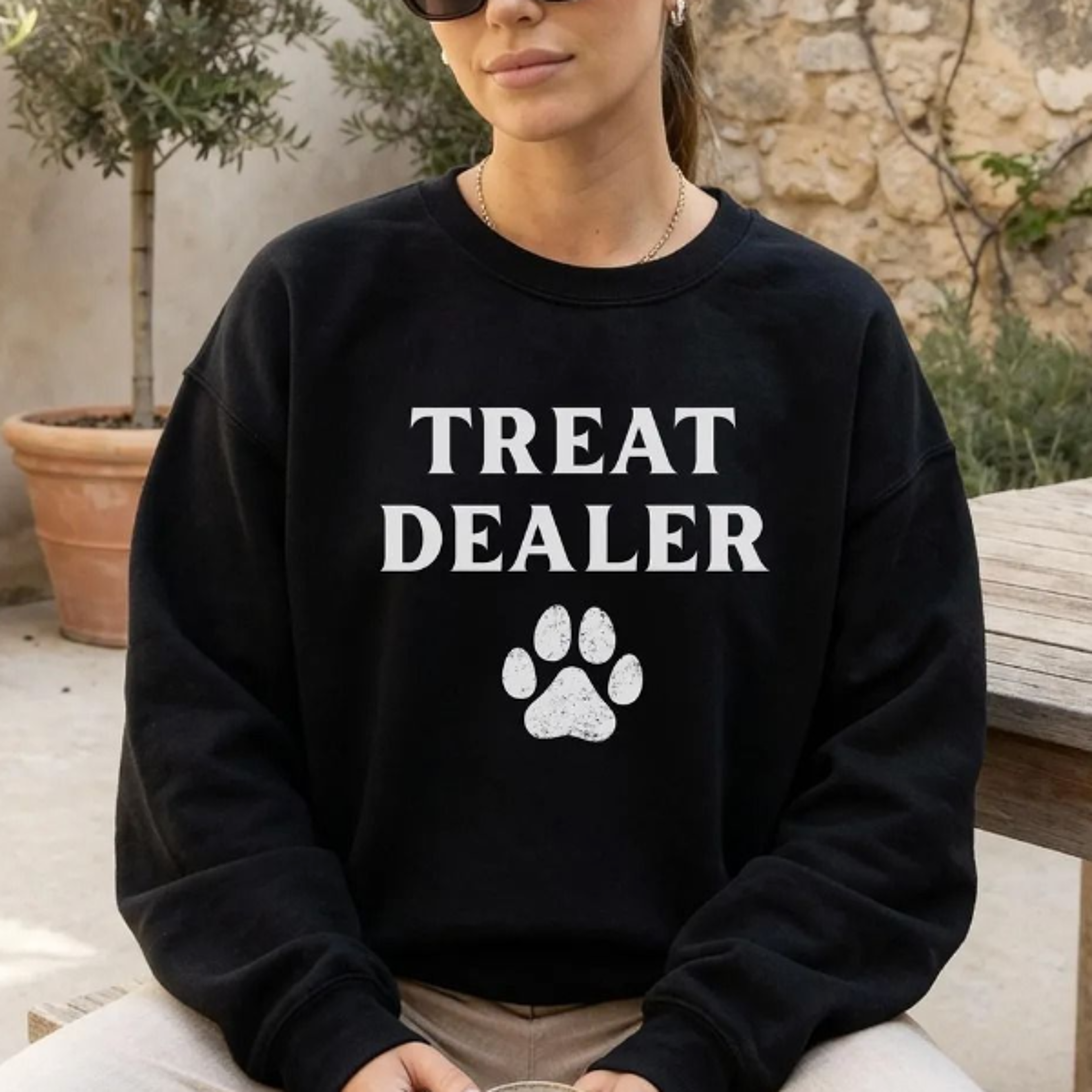comfort colors treat dealer shirt - dog lover sweatshirt, dog mom, dog dad, funny shirt, sarcastic shirt