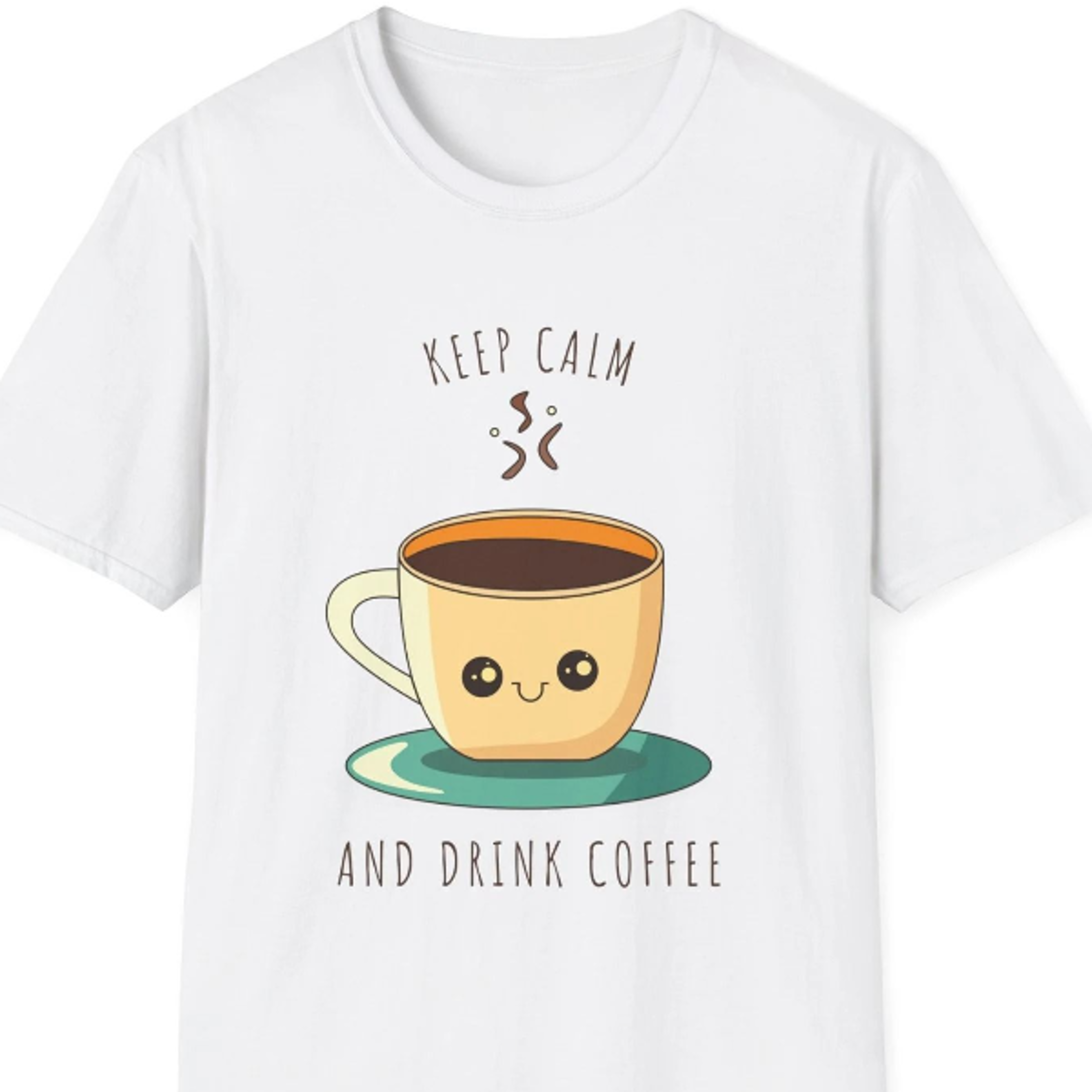 coffee t-shirt keep calm and drink coffee t-shirt unisex softstyle t-shirt