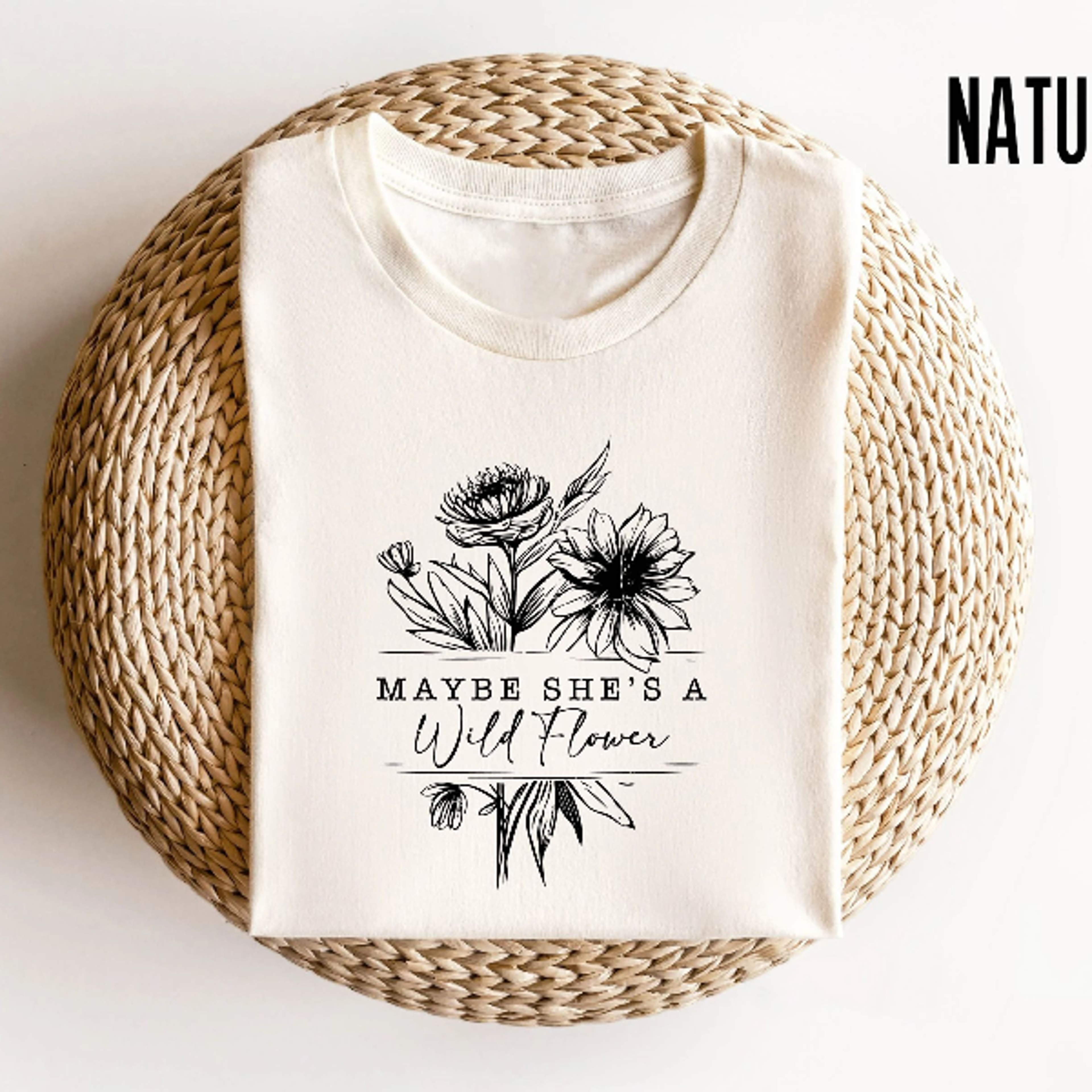 maybe she's a wildflower shirt boho floral graphic tee inspirational flower t-shirt gift for her
