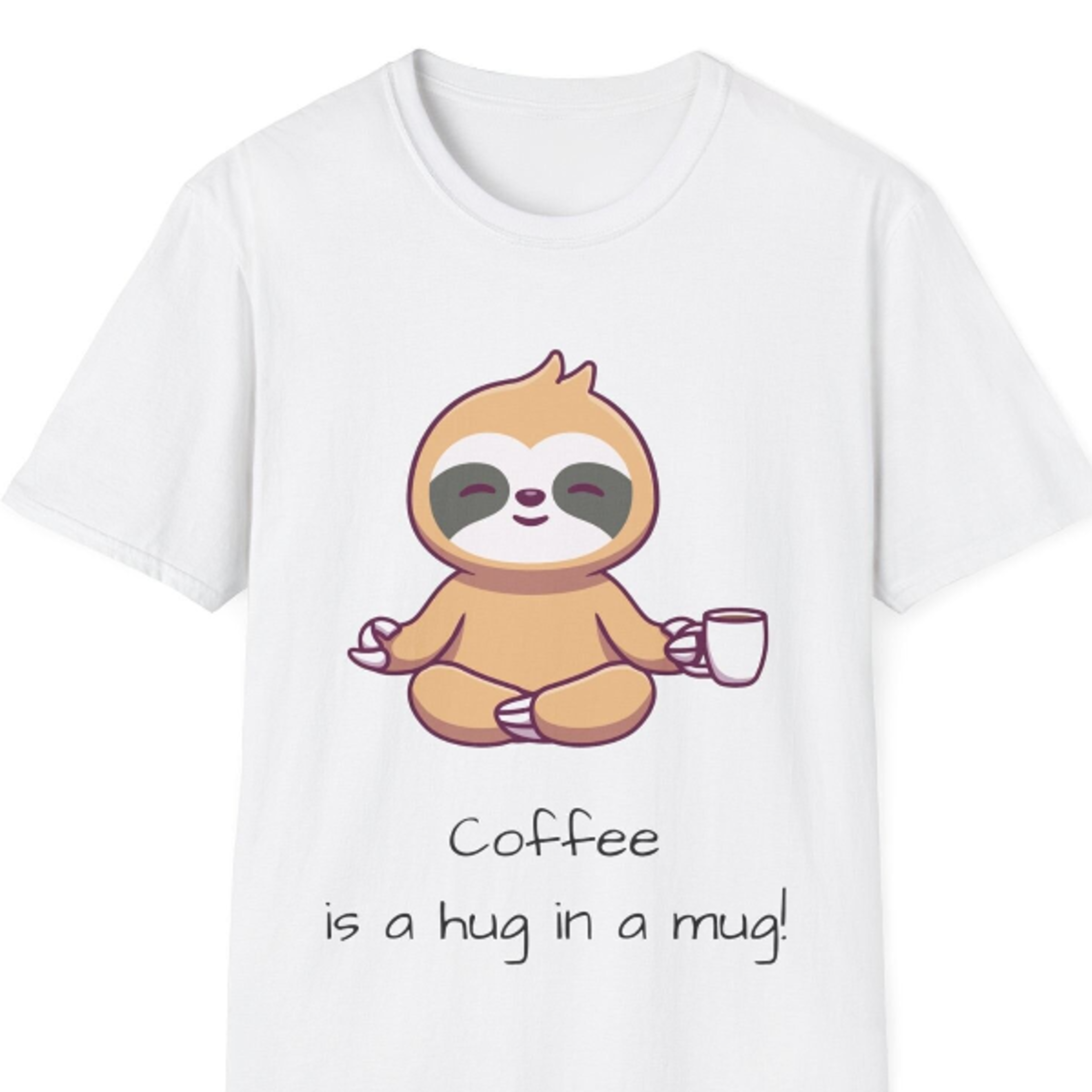 coffee t-shirt l coffee is a hug in a mug t-shirt unisex softstyle t-shirt