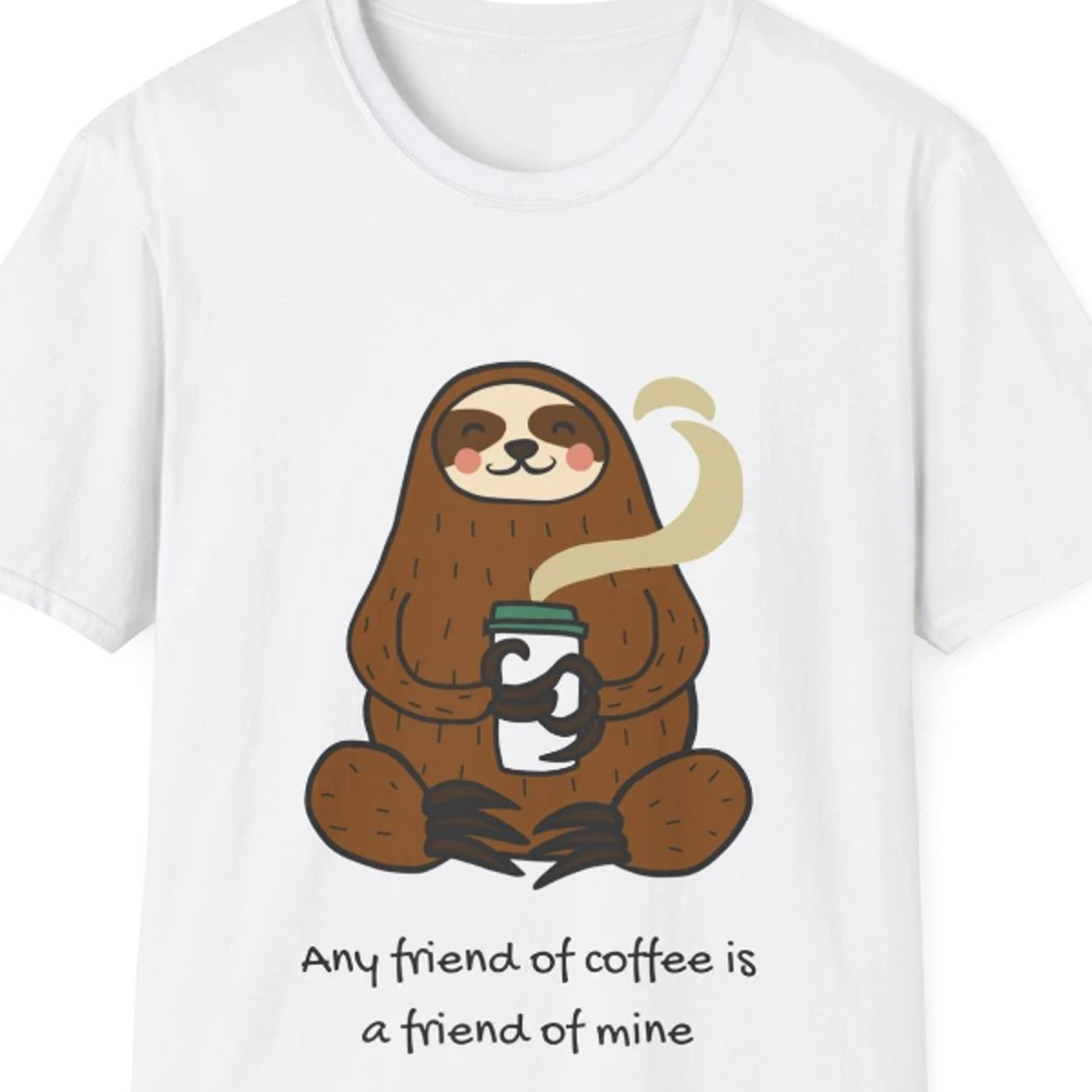 coffee t-shirt l a friend of coffee is a friend of mine t-shirt unisex softstyle t-shirt