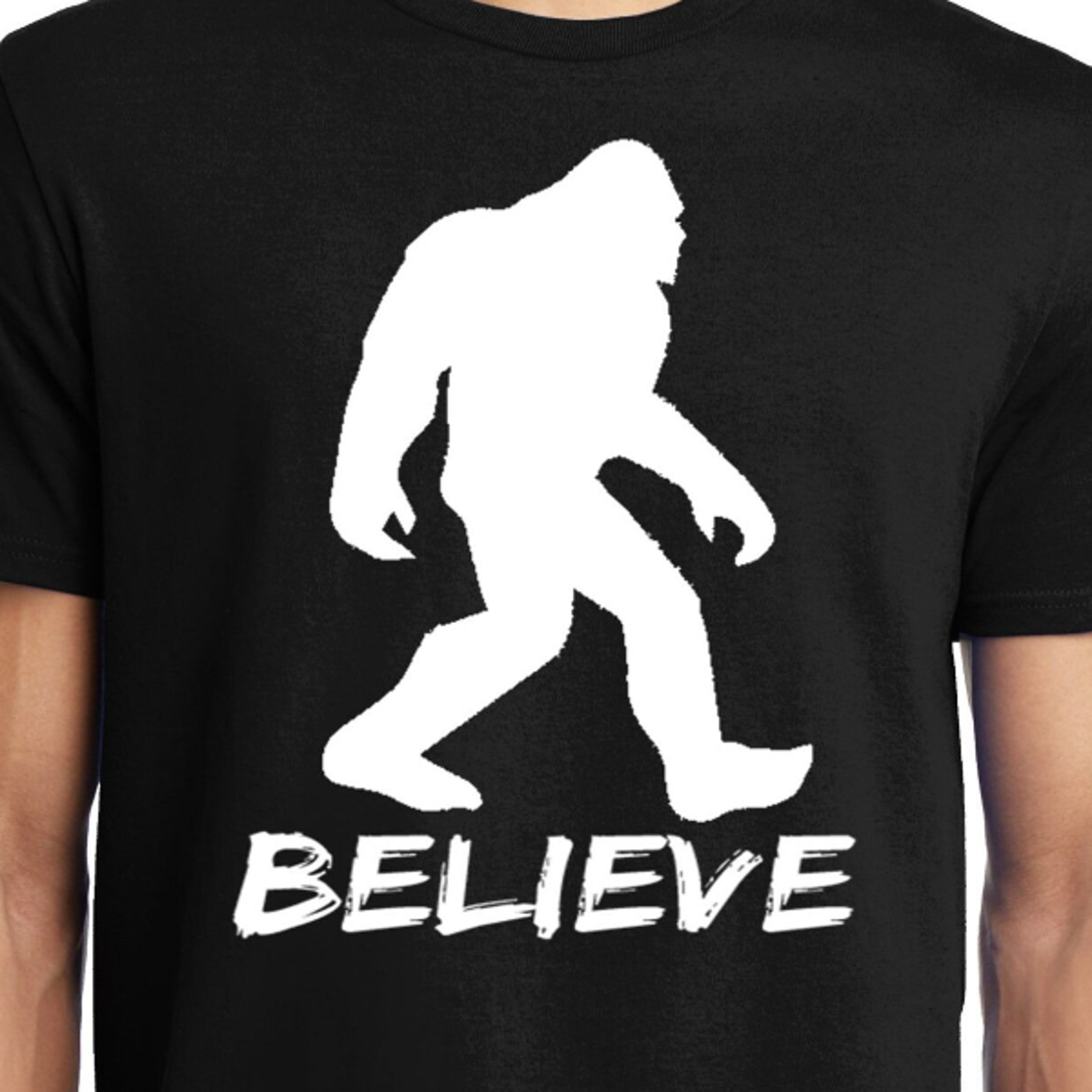 big guys rule funny big and tall king size bigfoot believe t-shirt