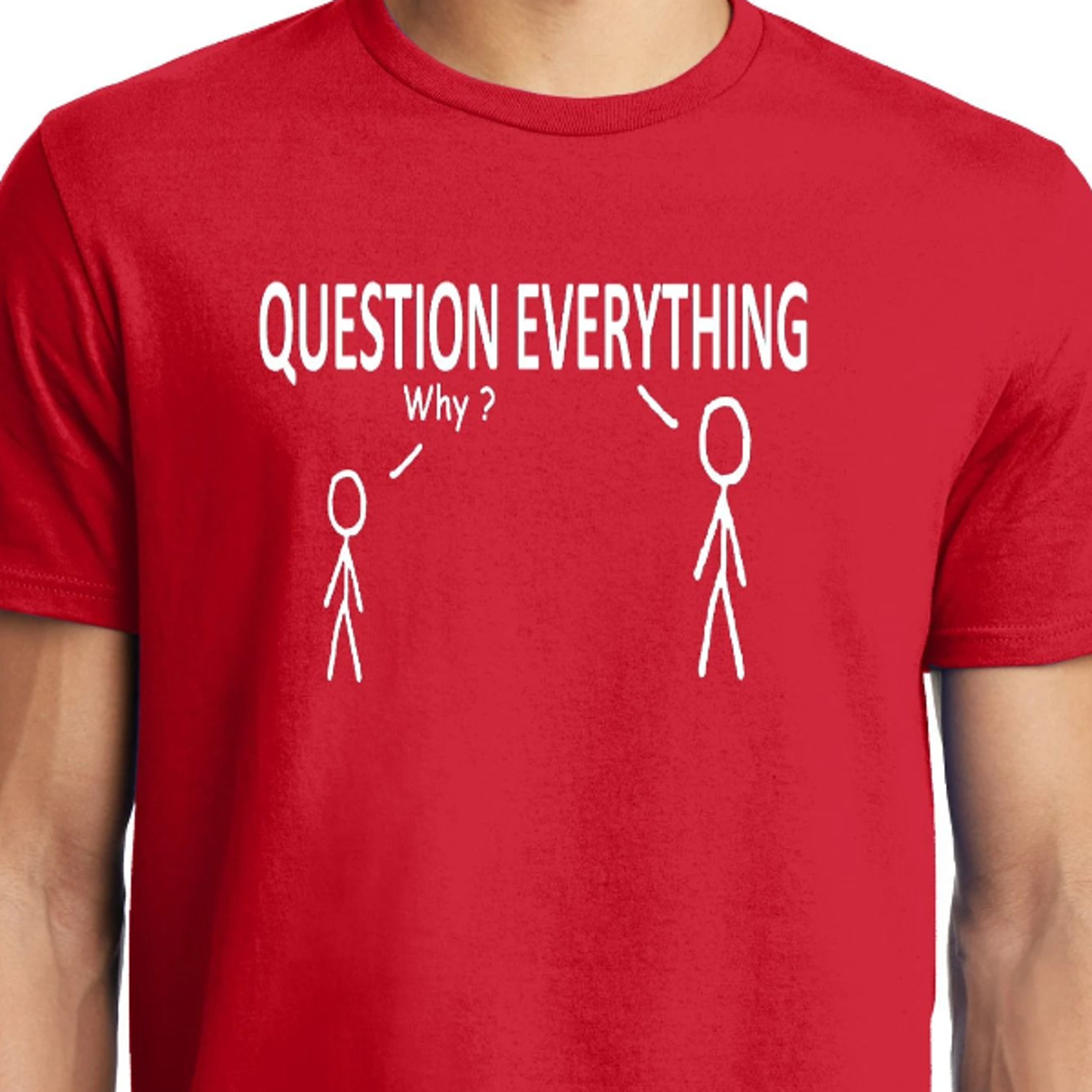 big and tall king size funny question everything t-shirt