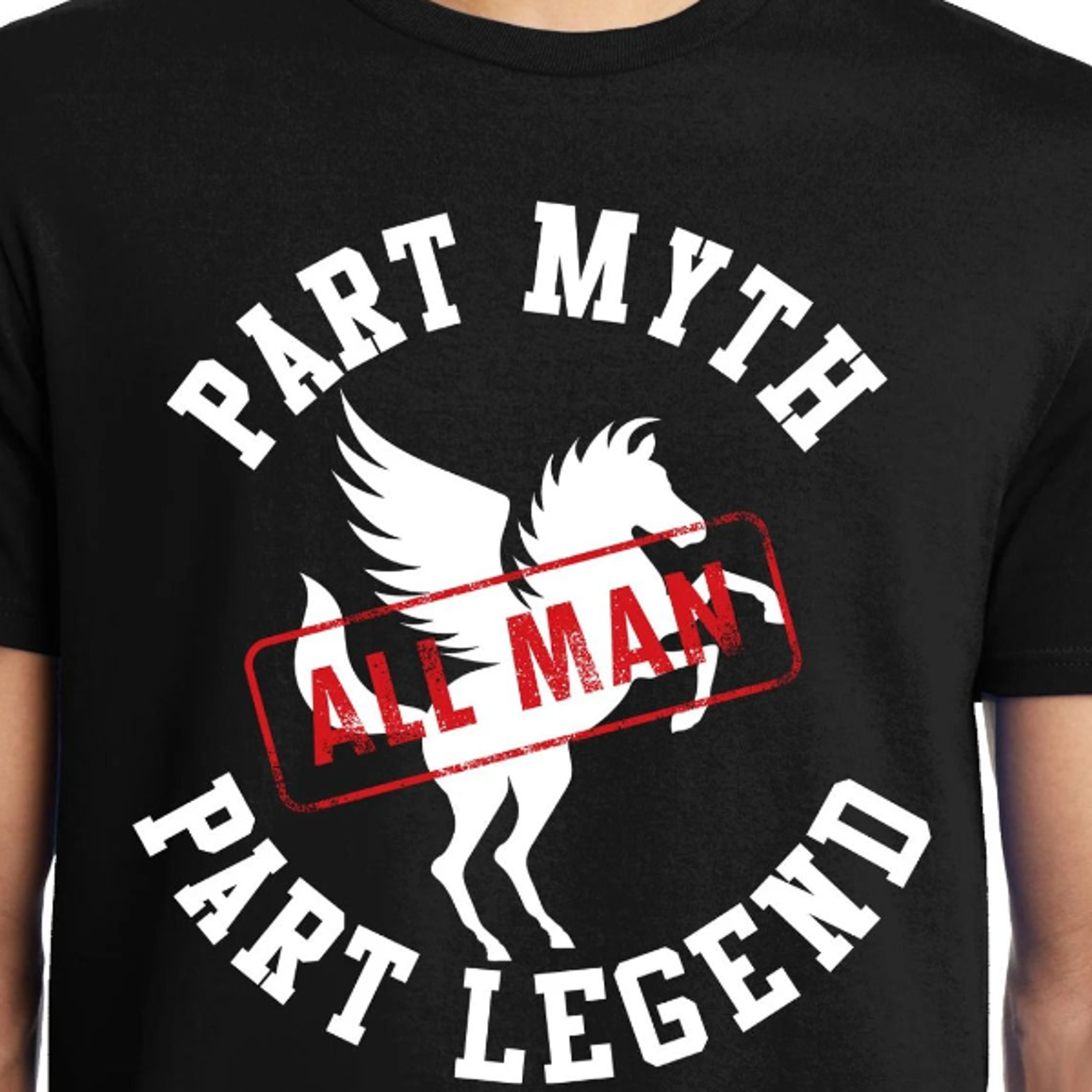 big guys rule funny big and tall part myth part legend all man t-shirt
