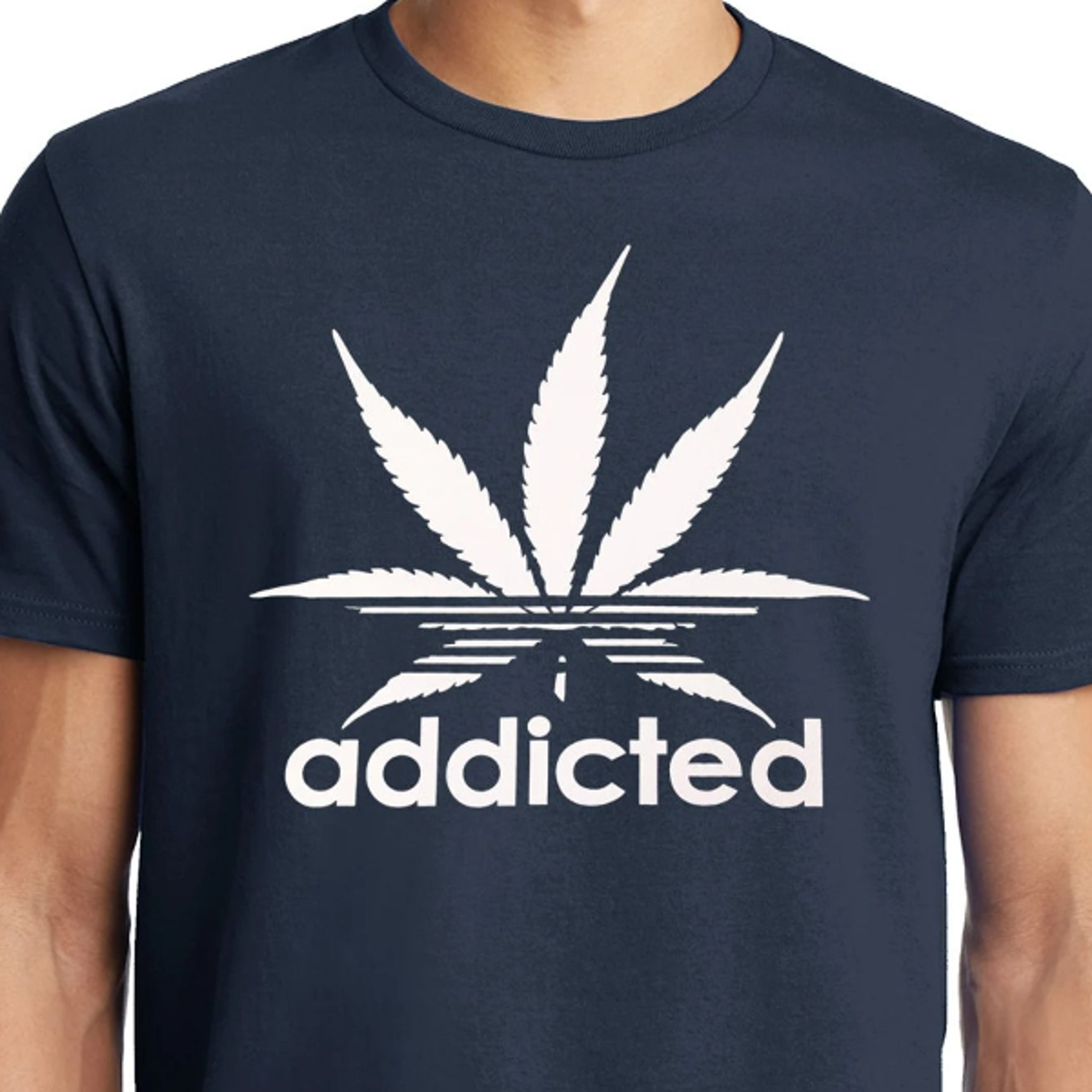 big guys rule big and tall king size funny addicted pot leaf addidas logo parody t-shirt