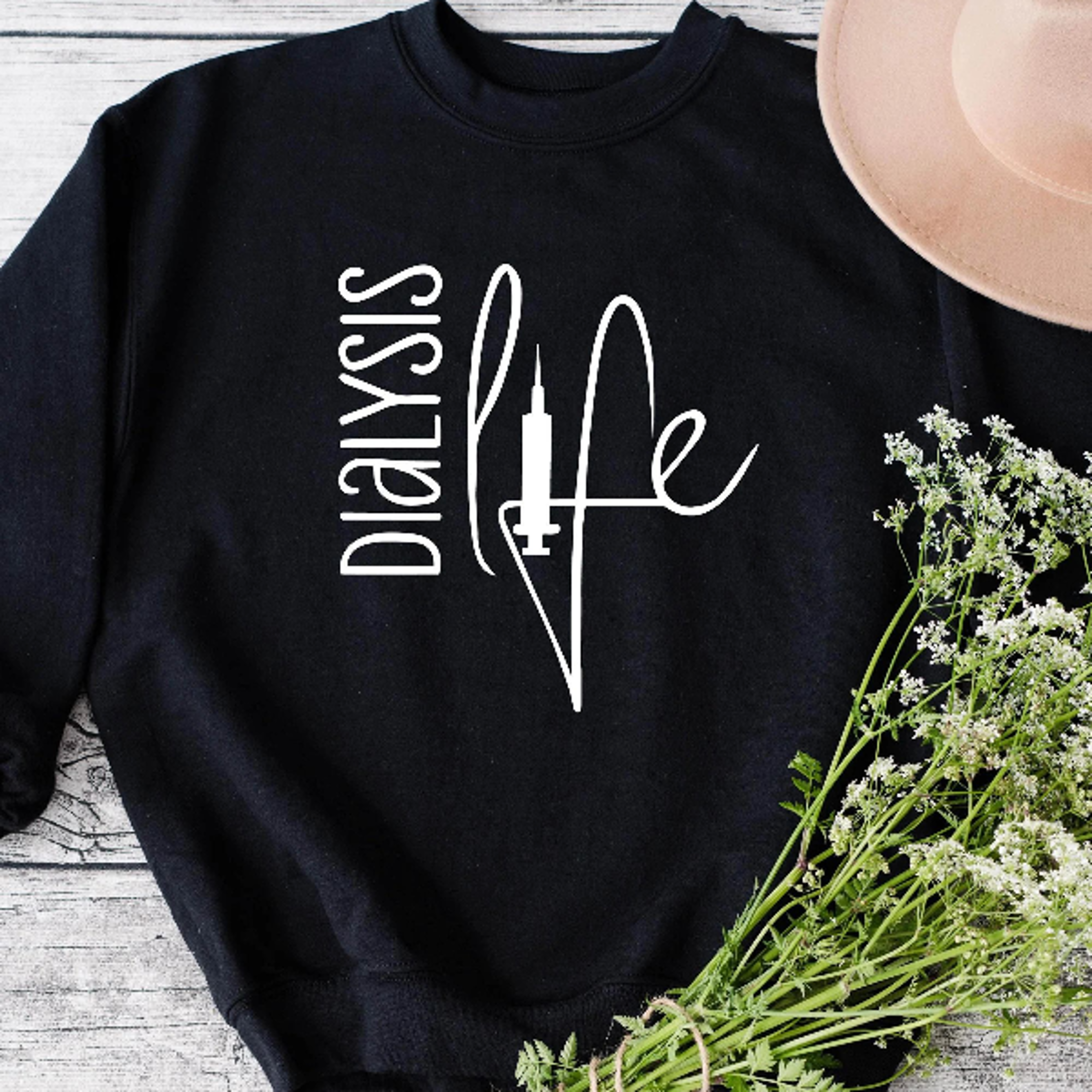 dialysis life sweatshirt kidney awareness graphic crewneck supportive medical sweater healthcare gift
