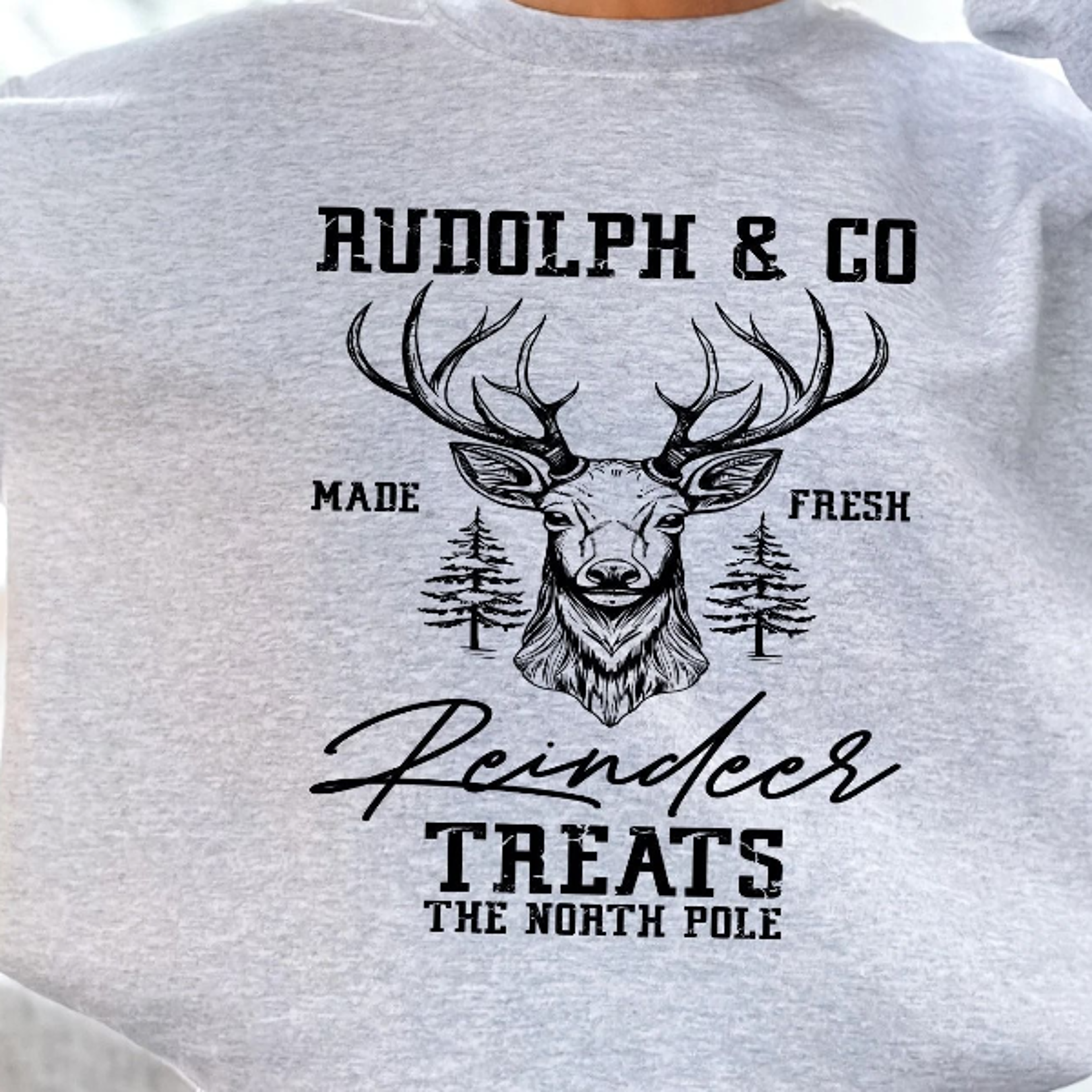 reindeer treats, funny, cute country christmas, holiday sweatshirt, christmas, western christmas, graphic tees, for wome