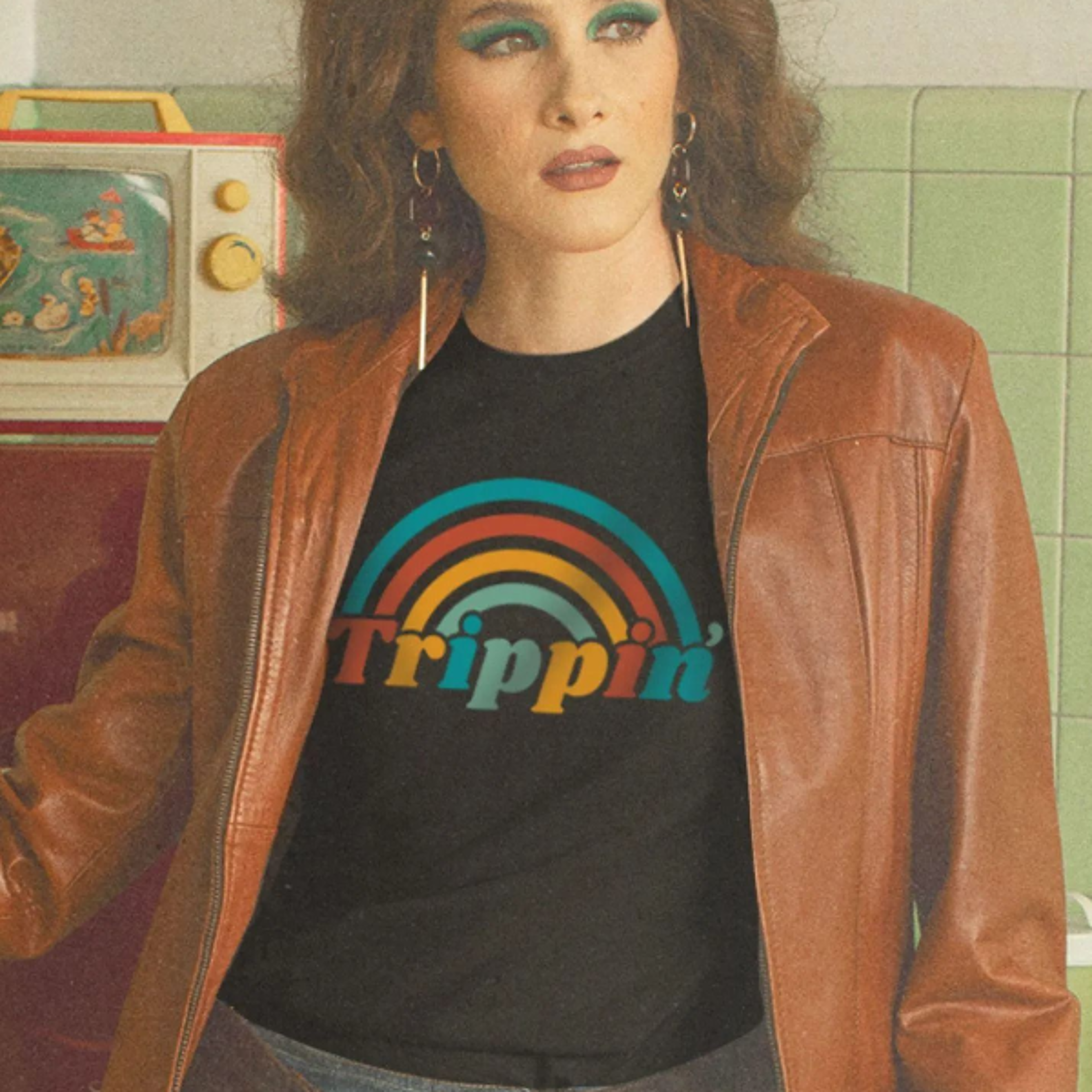 trippin' shirt, road trip tee, travel shirt, girls trip shirts, 70s party tee 70s clothing, 70s fashion, retro party tee