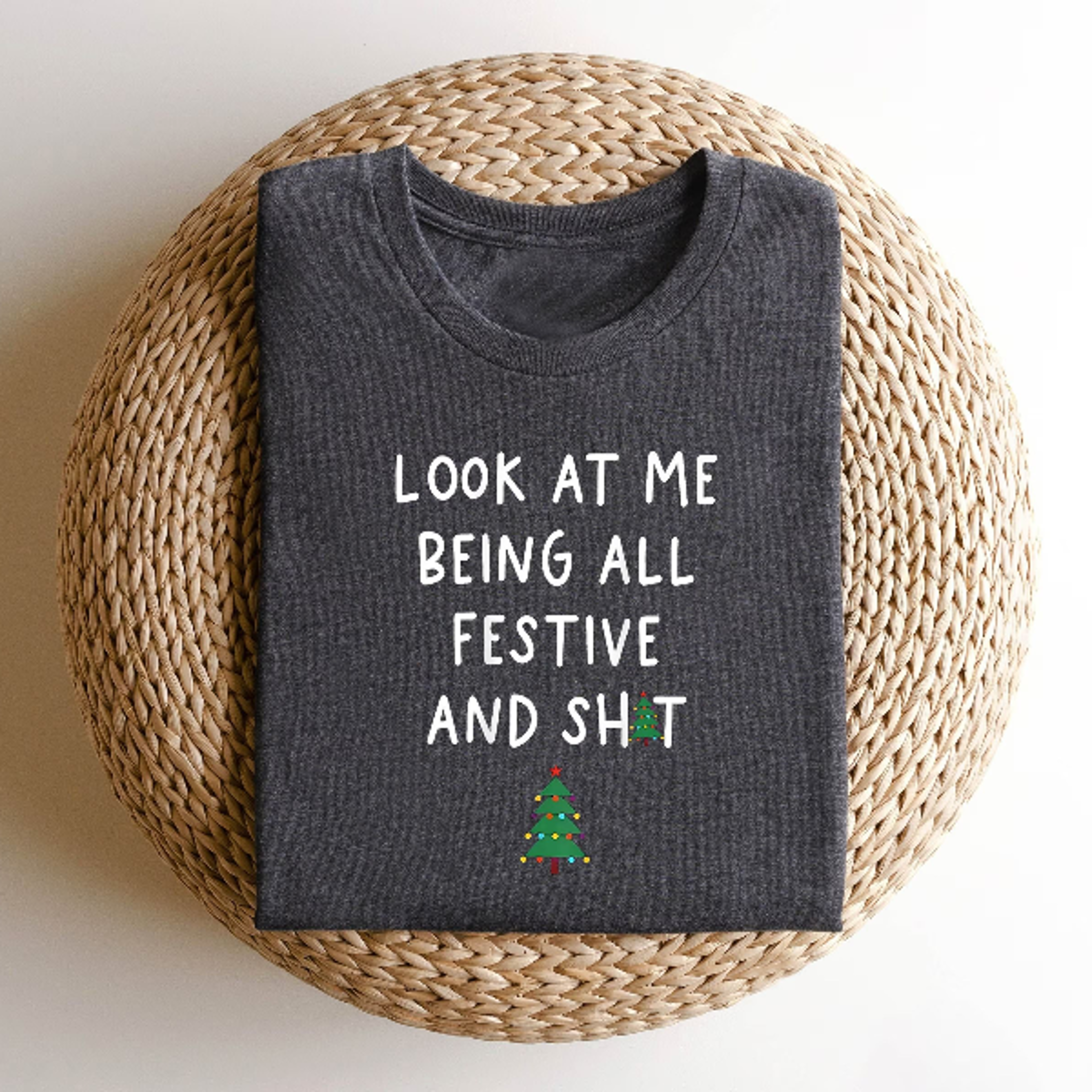 funny christmas t-shirt sarcastic holiday graphic tee festive humor shirt christmas party gift