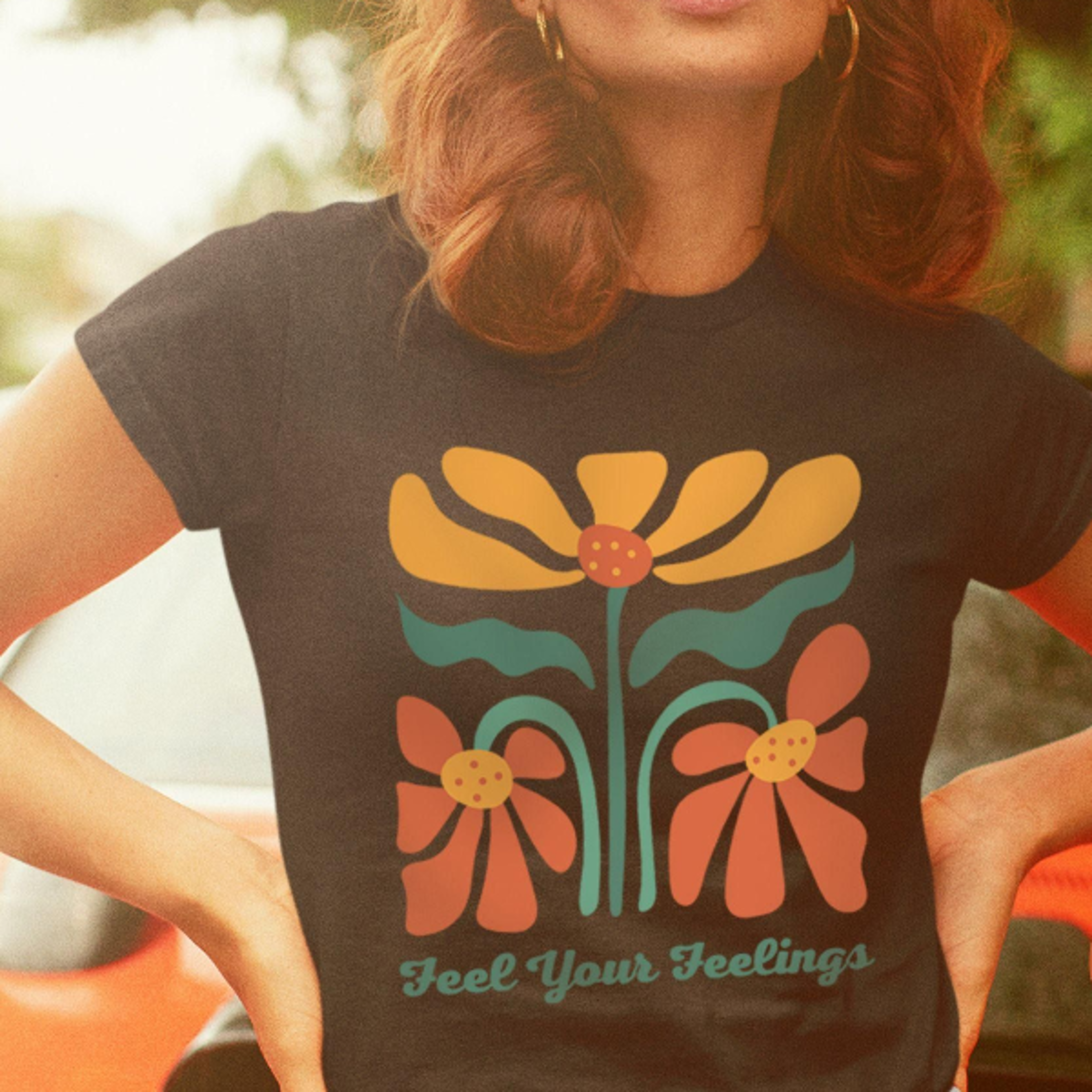 feel your feelings shirt, flowers tee, hippie shirt, floral tee, boho flower tee, it's okay to feel all the feels tee, t
