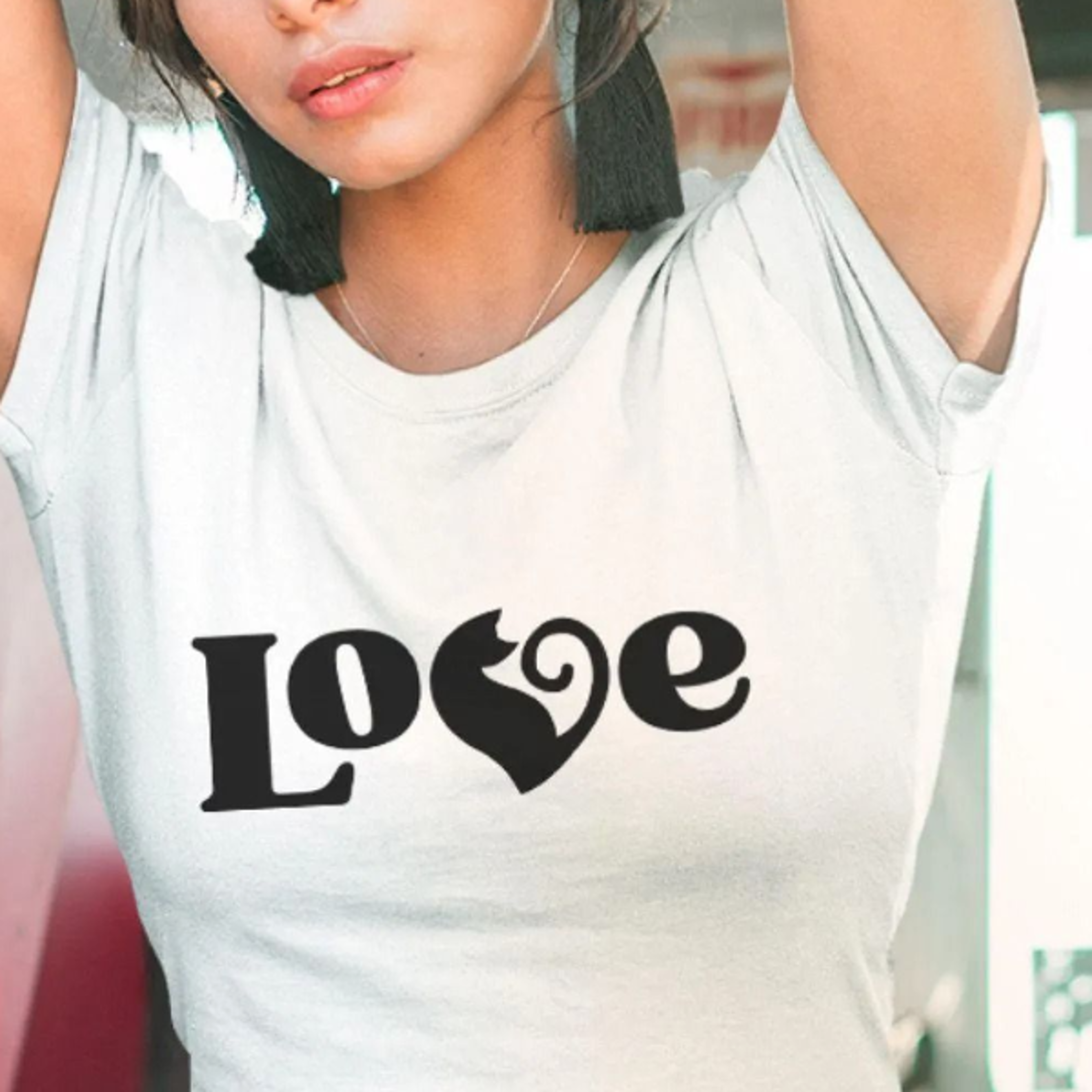 cat love shirt, retro black cat graphic tee, animal lover gift