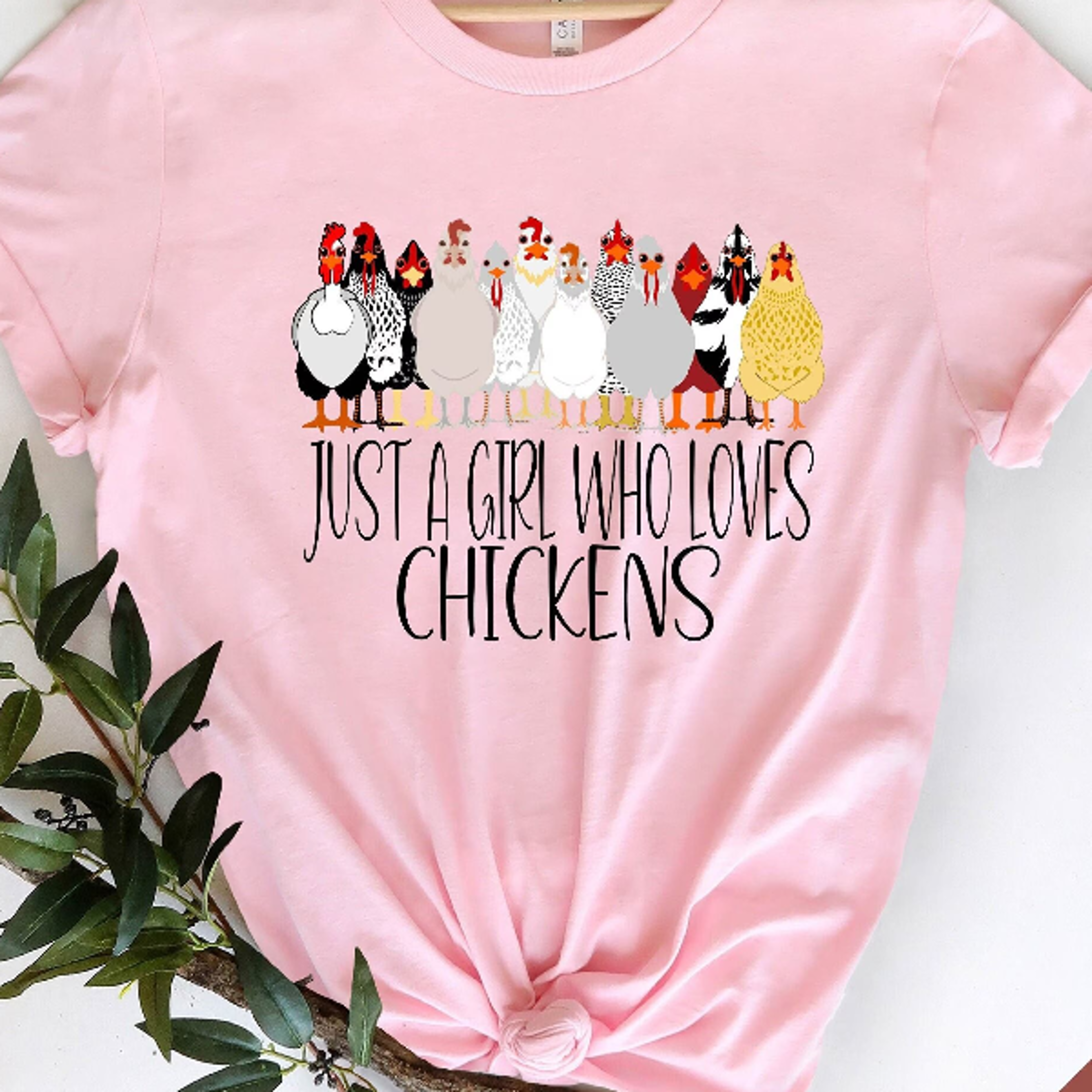 funny chicken girl shirt cute farm animal graphic tee chicken lover gift country farm t-shirt