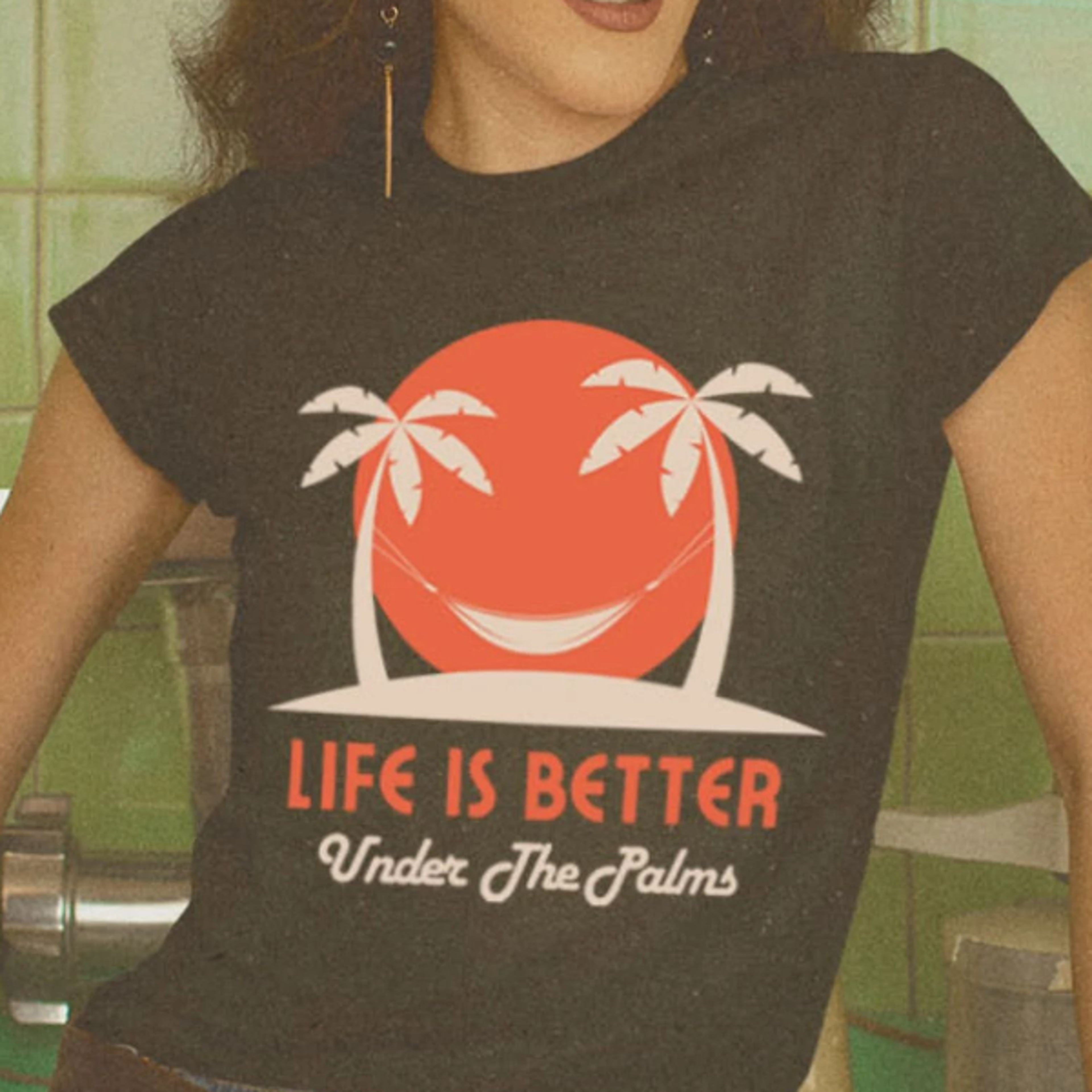 life is better under the palms shirt, retro beach t-shirt, travel vacation sunset shirt, california palms shirt, palms s