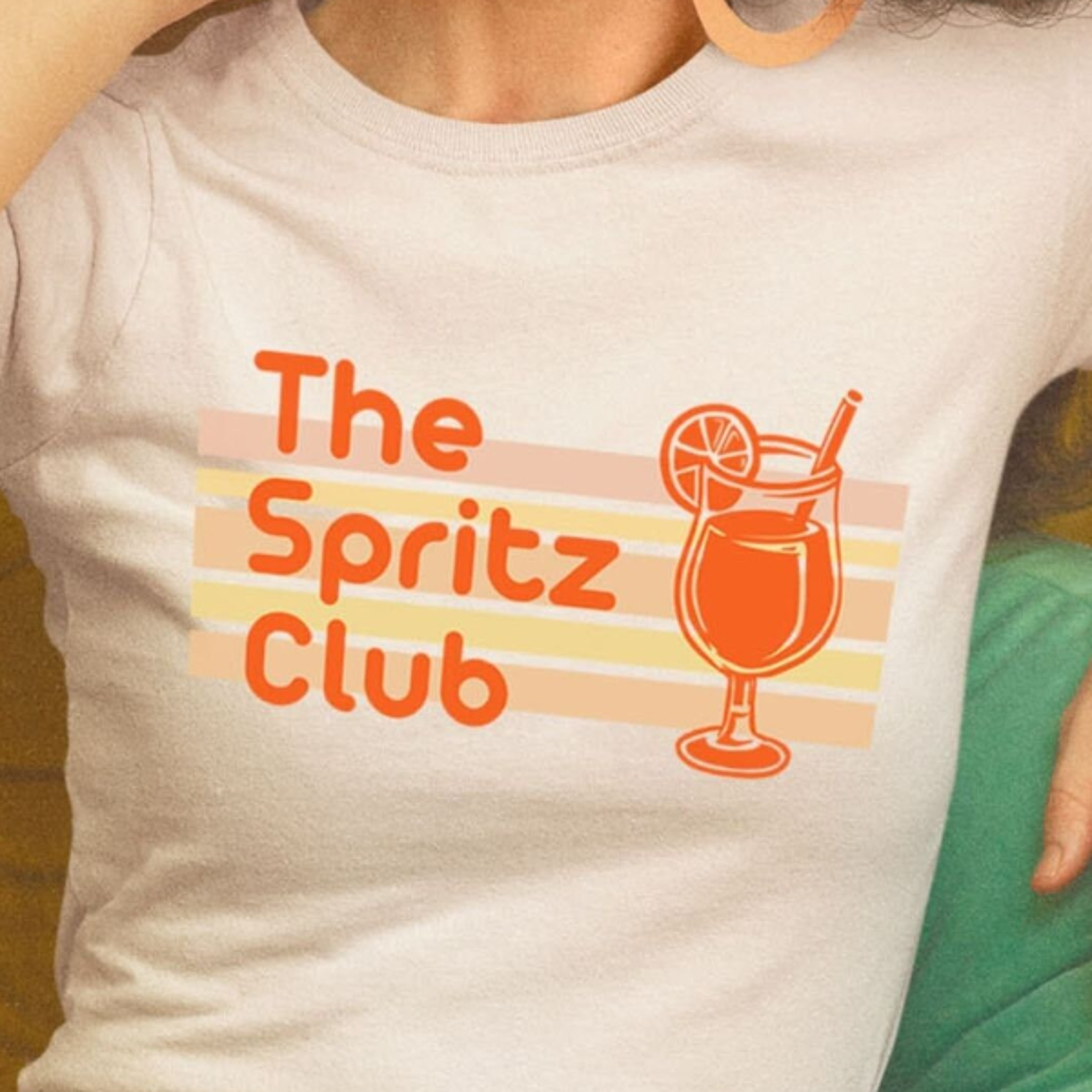 the spritz club tee, aperol spritz cocktail tee, fun cocktail shirt, gift for aperol enthusiasts, summer cocktail shirt,