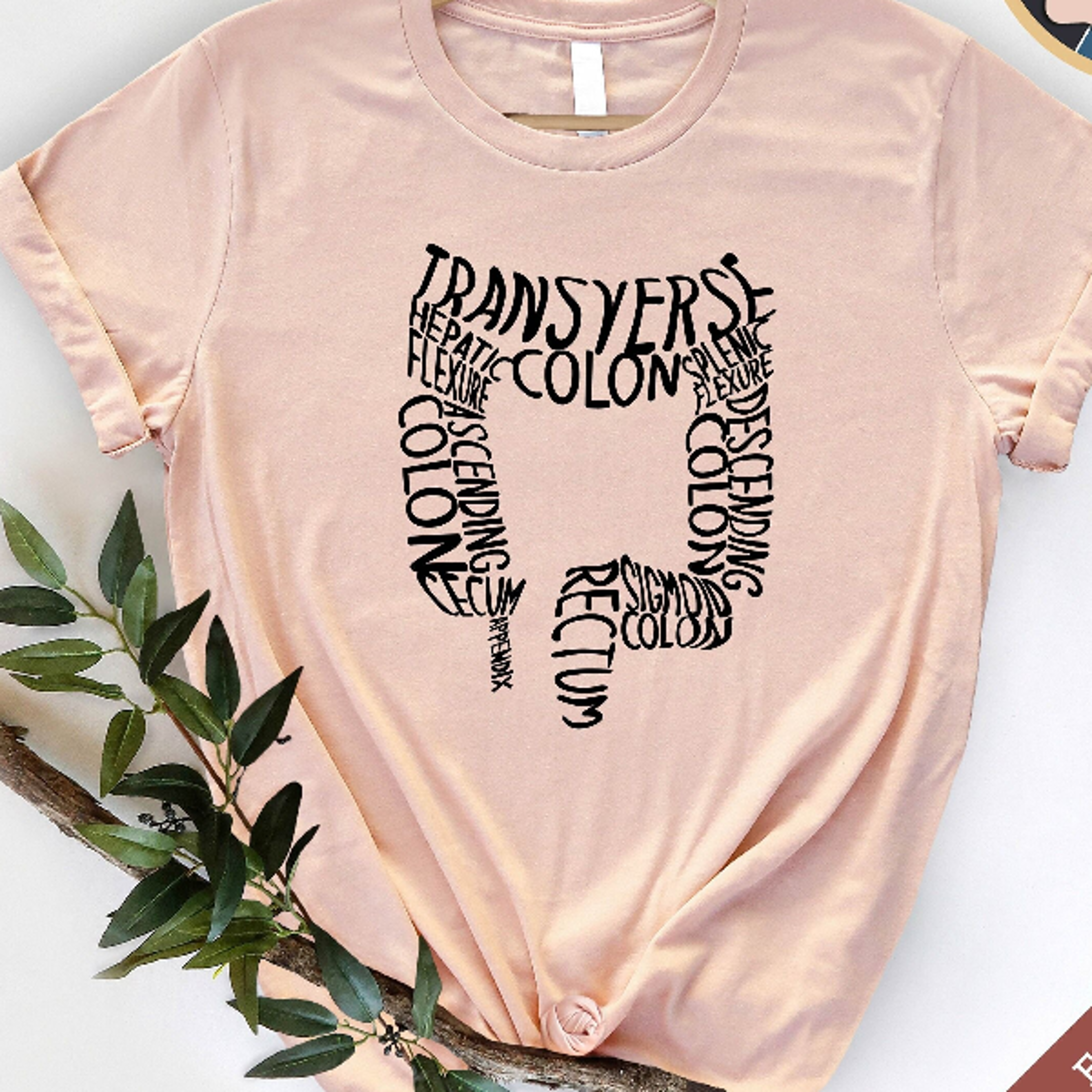 colon anatomy t-shirt anatomical organ graphic tee endo nurse gift gastroenterology medical student shirt